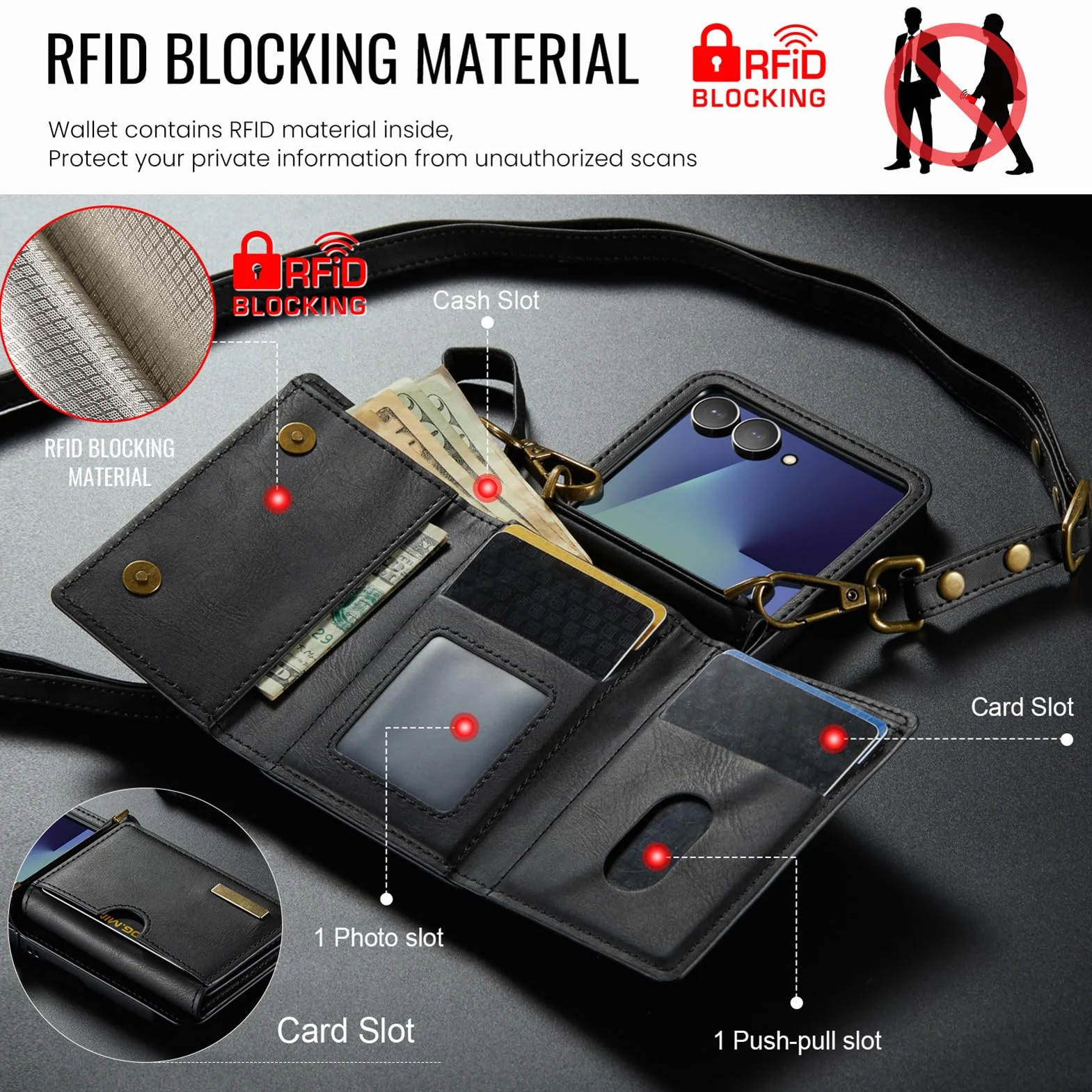 Skórzane etui z klapką do Samsung Galaxy Z 8, etui na karty krzyżowe Vintage długi pasek na ramię i klapka pokrowiec, pomarańczowy, klapka 8