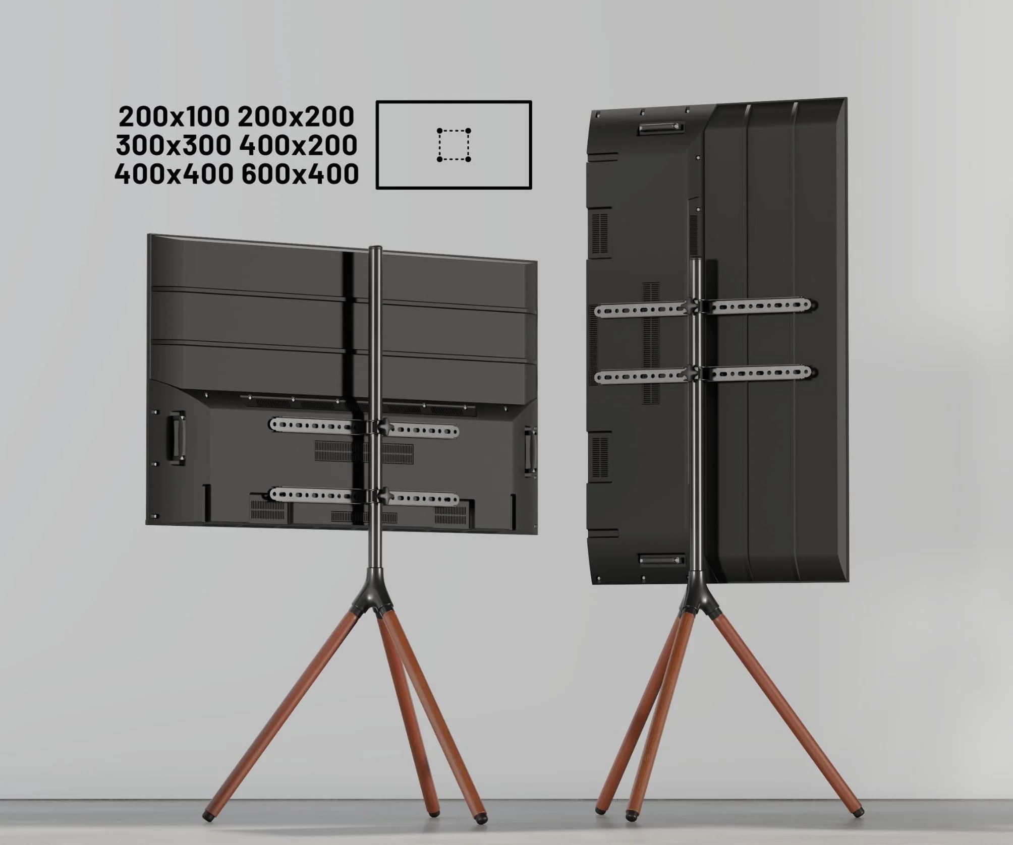JapanNext JN-3265-TRIWOOD drewniana podstawka pod telewizor | do ekranów 32-65" | obciążenie 35 kg | regulacja wysokości i wychylność | JN-3265-TRIWOOD