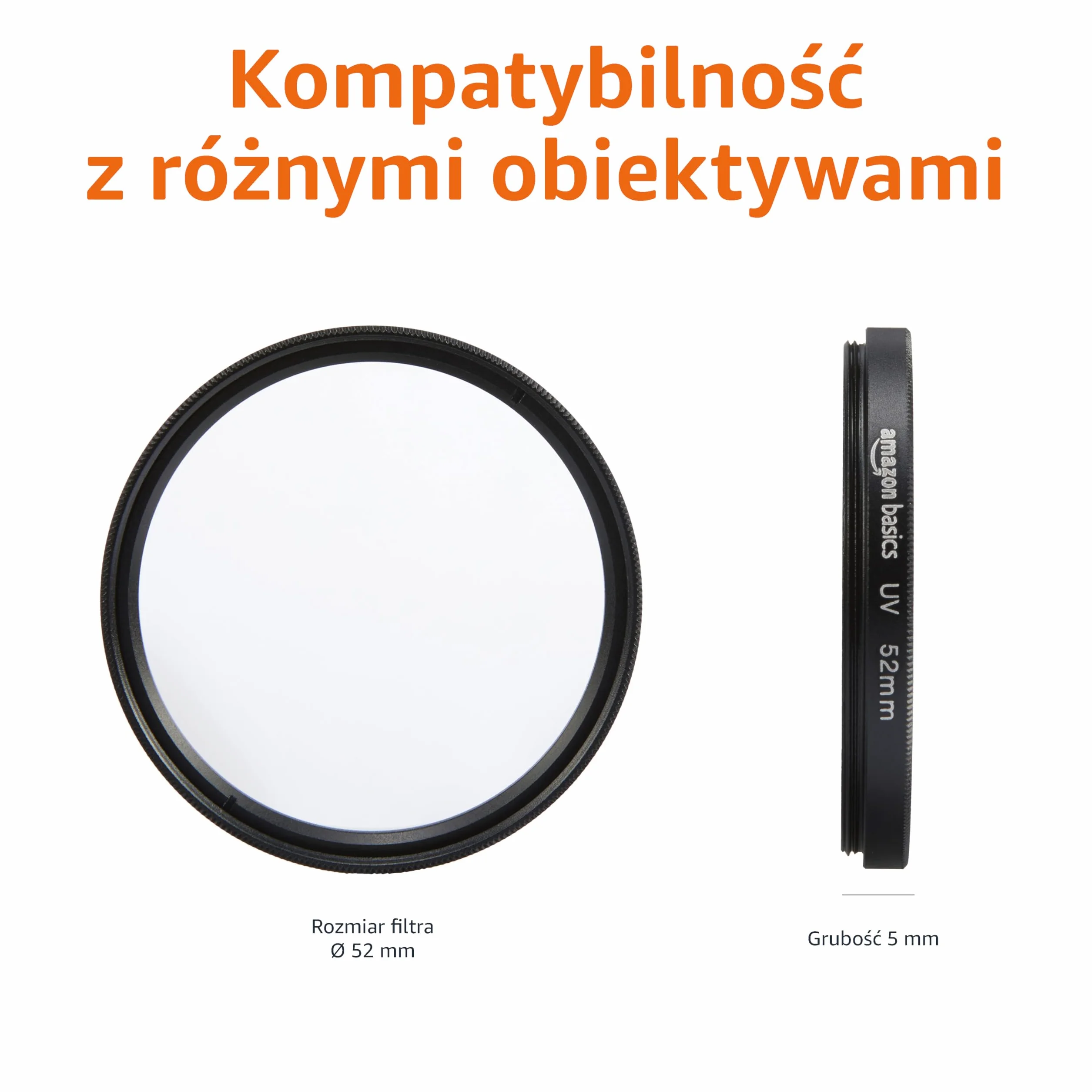 Amazon Basics Filtr z ochroną UV, 52 mm