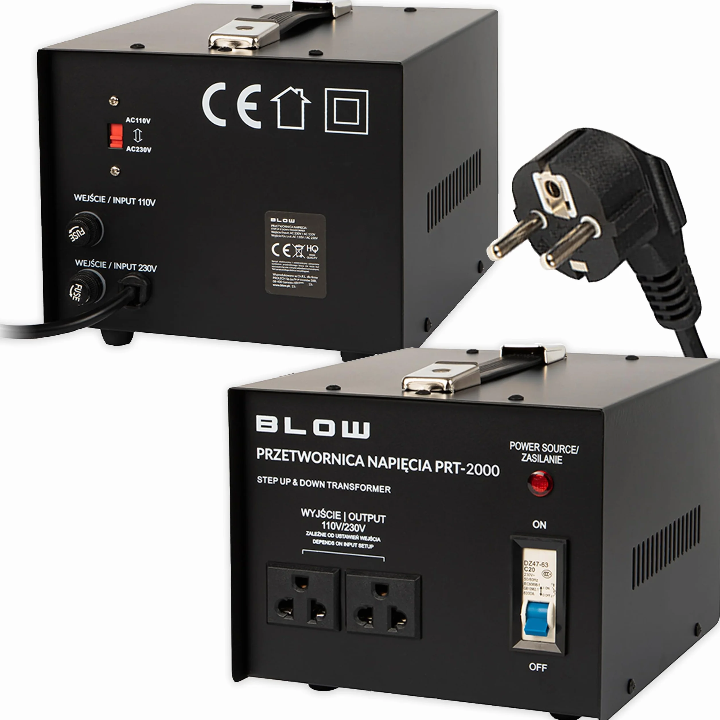 PRZETWORNICA KONWERTER NAPIĘCIA ZASILACZ 110V 230V 2000W