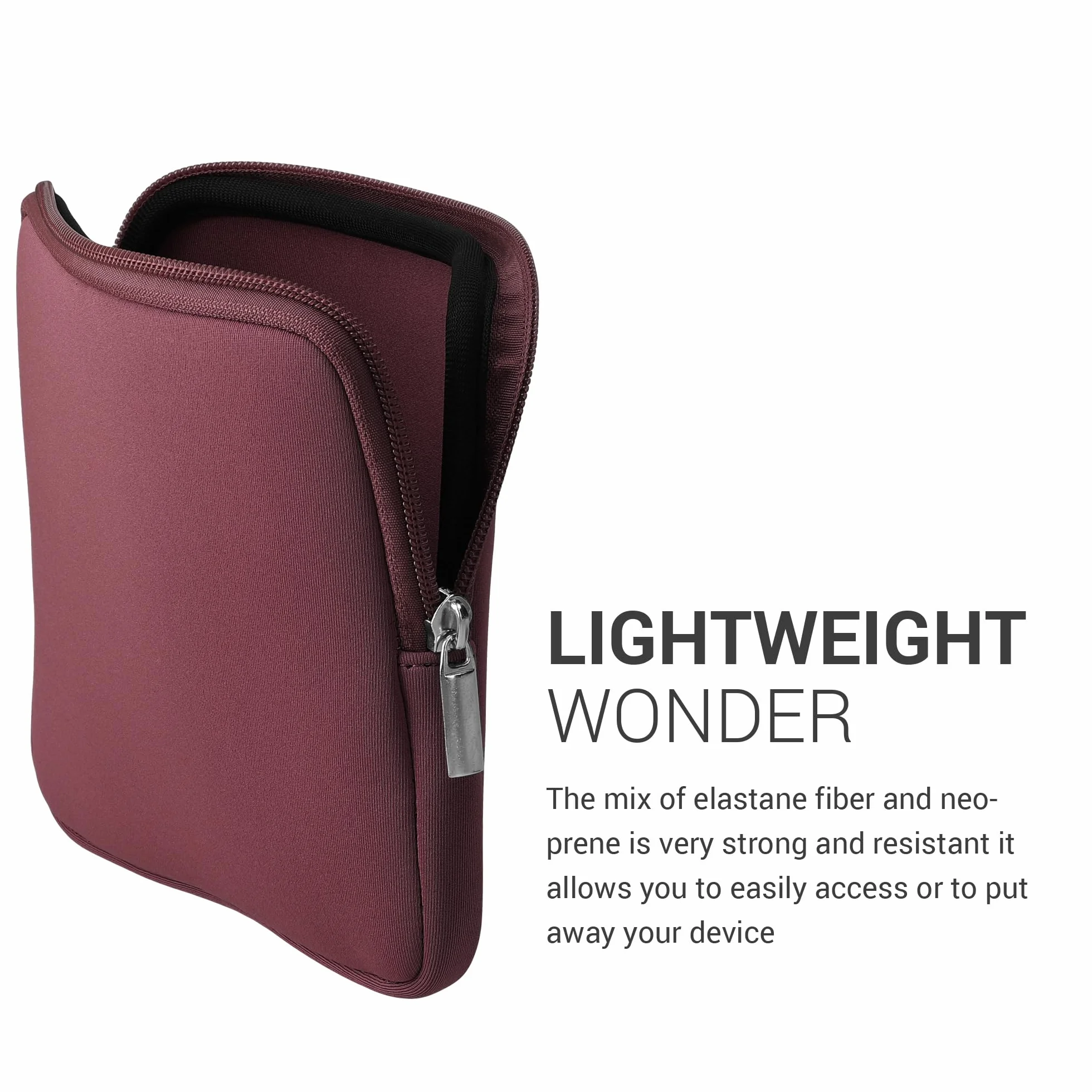 kwmobile Etui ochronne do czytnika e-booków - neopren pokrowiec pokrowiec pokrowiec ochronny Mulberry — wymiary wewnętrzne 17,5 x 14,7 x 1 cm