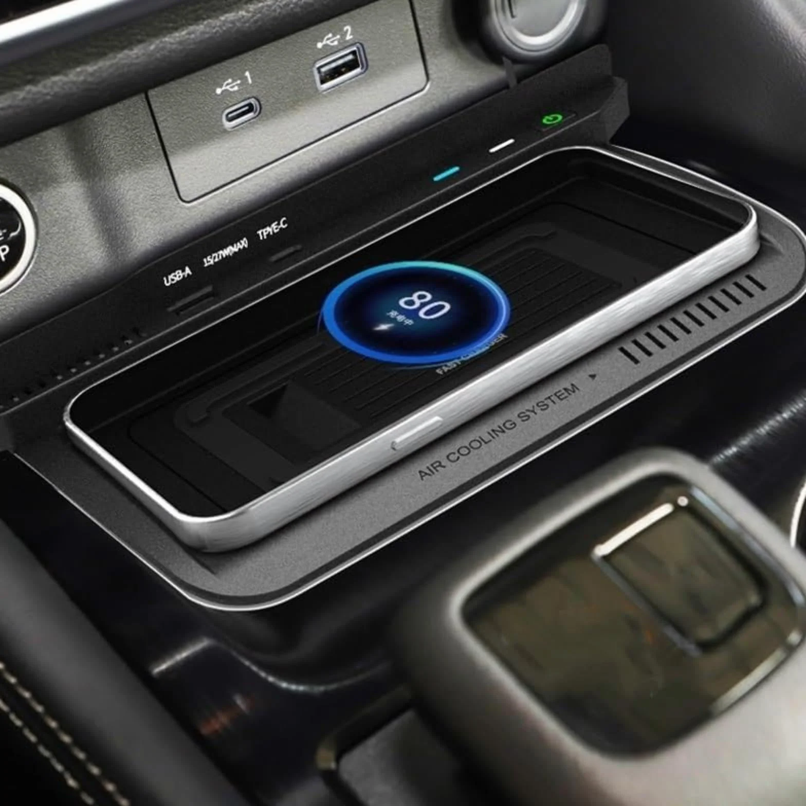 dla Nissan, X Szlak 2014-2022 15W samochód Qi Wireless Charging Phone Ładowarka szybko uchwyt Plate Panel Bezprzewodowa ładowarka samochodowa do telefonu (For X Trail 14 20)