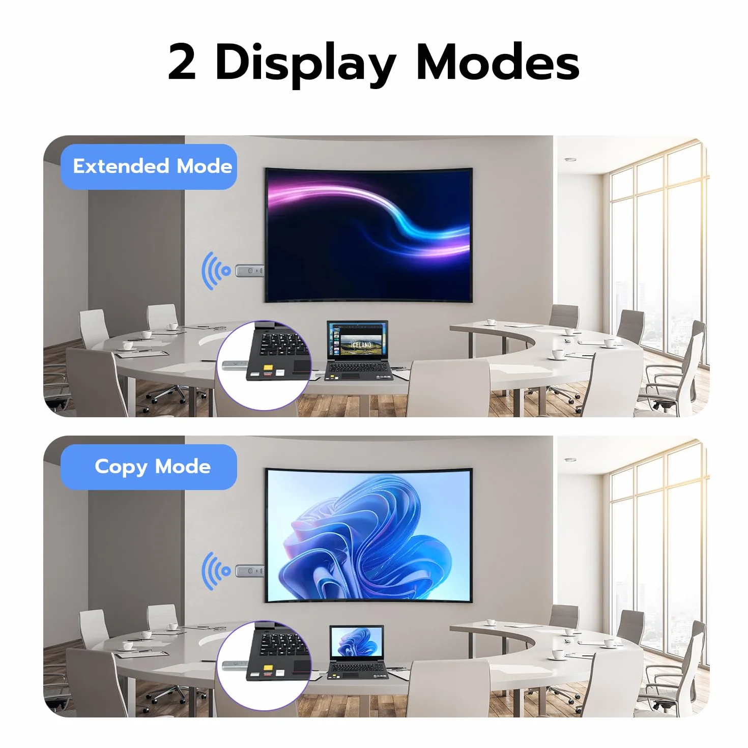 Wigearss Bezprzewodowy nadajnik i odbiornik HDMI, 1080p @ 60 Hz, 5G/2,4 G, Dual Band o zasięgu 30 m, Plug & Play przedłużacz HDMI do laptopa/komputera/aparatu do telewizora/projektora