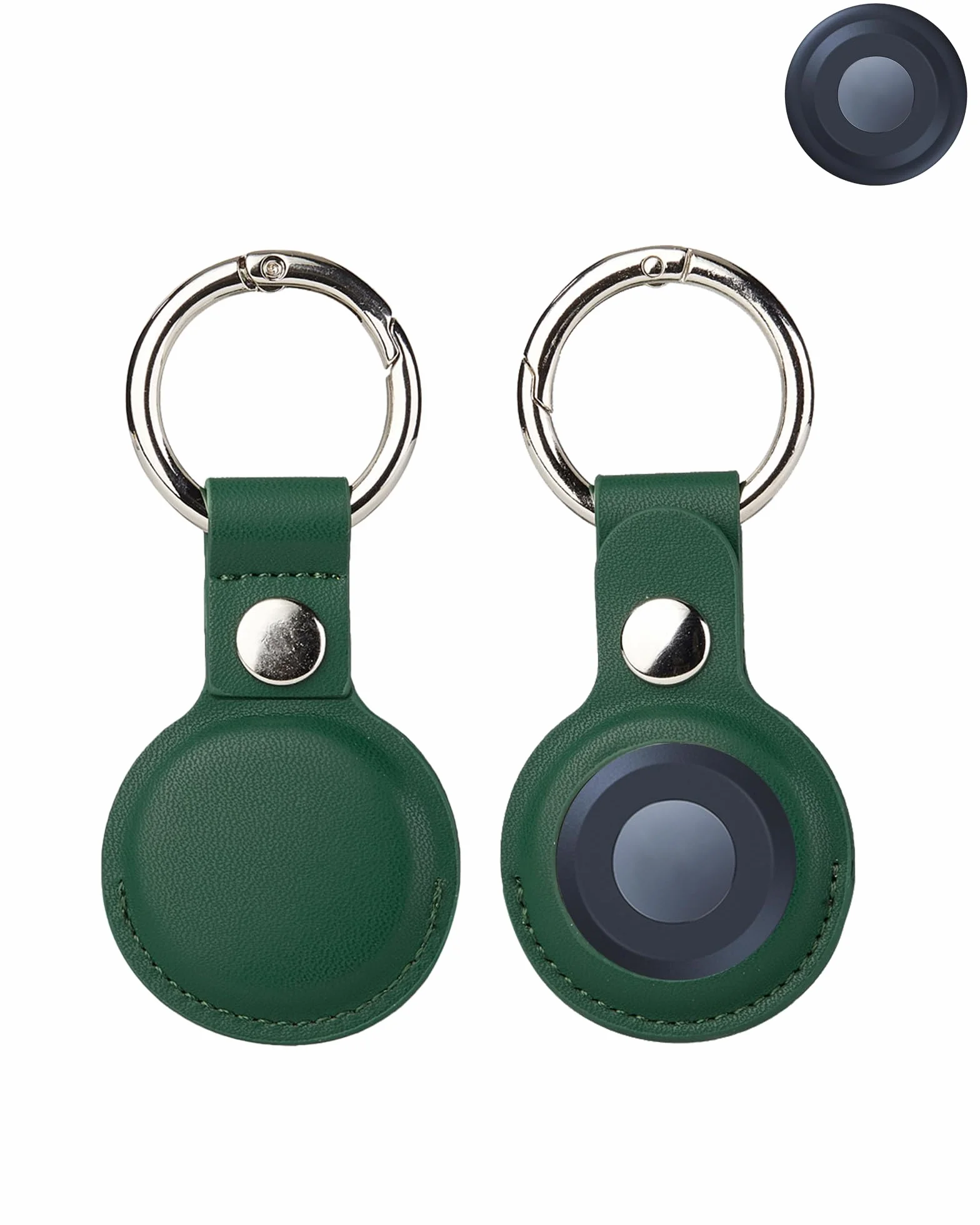 2 sztuki etui ochronne do Motorola Moto Tag Finder, yystao skóra PU etui ochronne kompatybilne z Motorola Moto Tag, design zapobiegający zgubieniu (zielony)