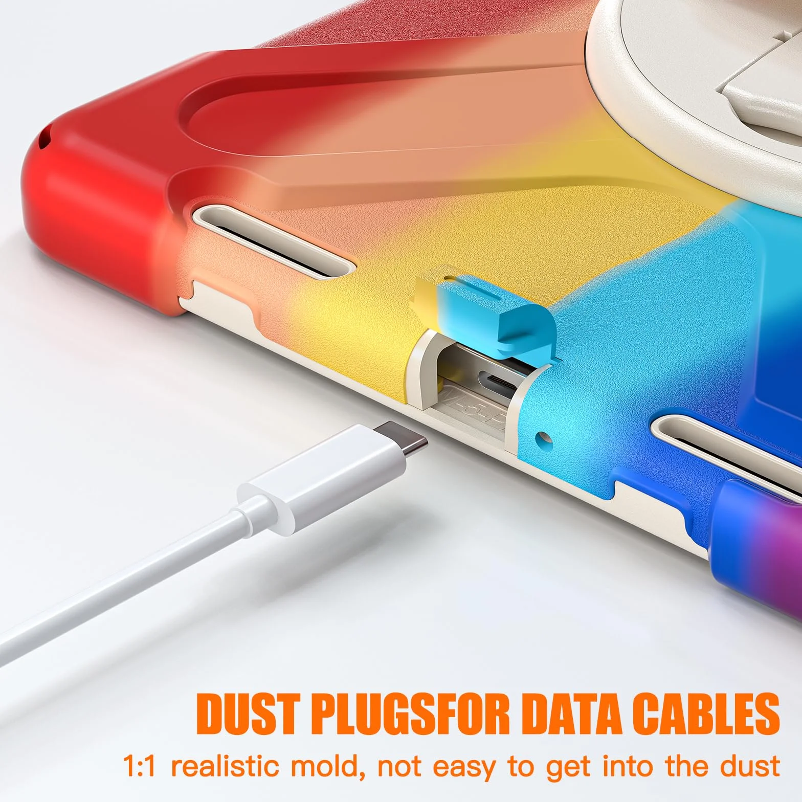 Etui na Xiaomi Pad 5 / Pad 5 Pro z uchwytem na długopis 11 cali 2021, wytrzymałe, odporne na wstrząsy etui ochronne z obrotowym paskiem na rękę o 360, pasek na ramię, kolor czerwony