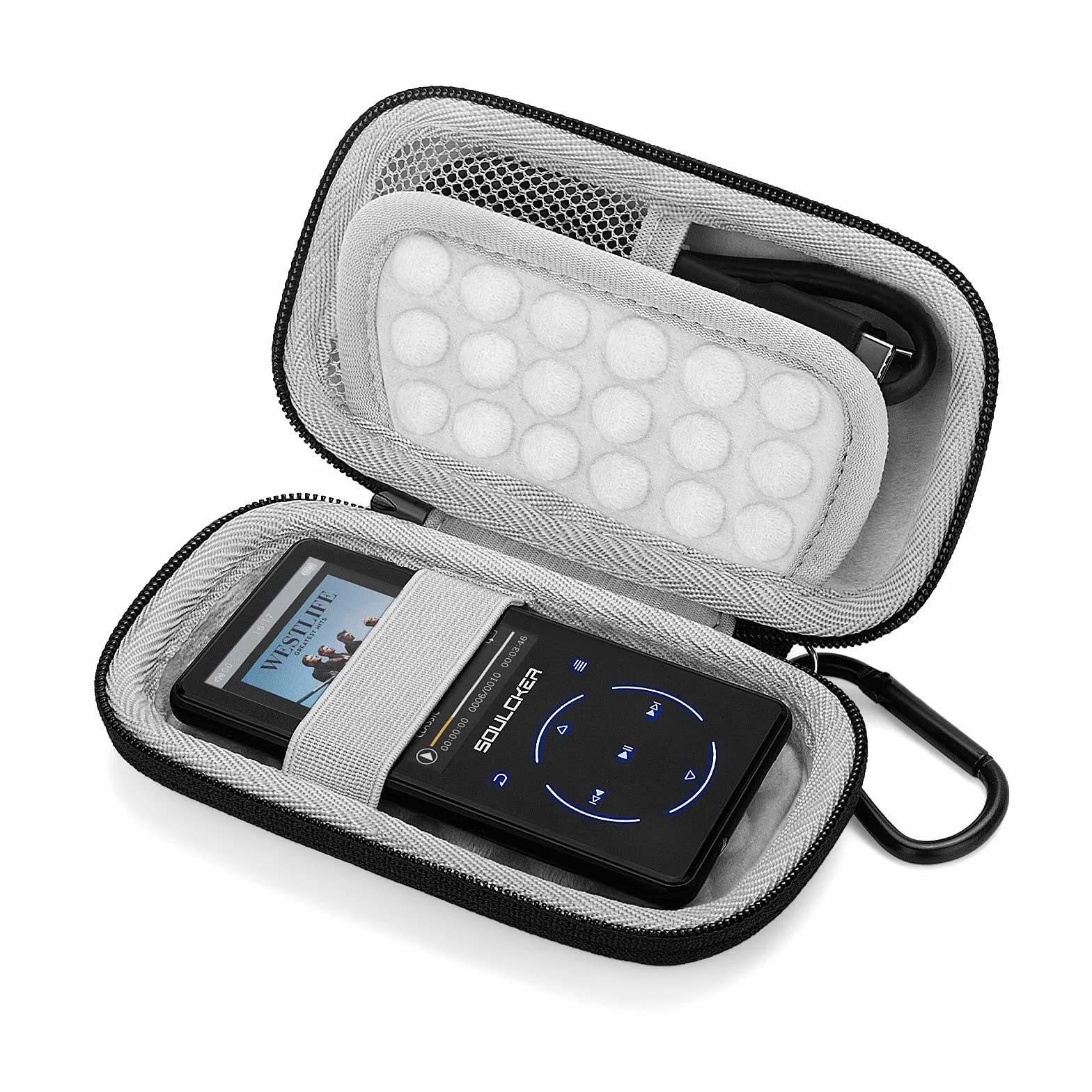 Yinke Etui do odtwarzacza MP3 MYMAHDI/AGPTEK/SuperEye/Victure, twarda obudowa do przechowywania kompatybilna z ekranem MP3 1,8 cala, 2,4 cala