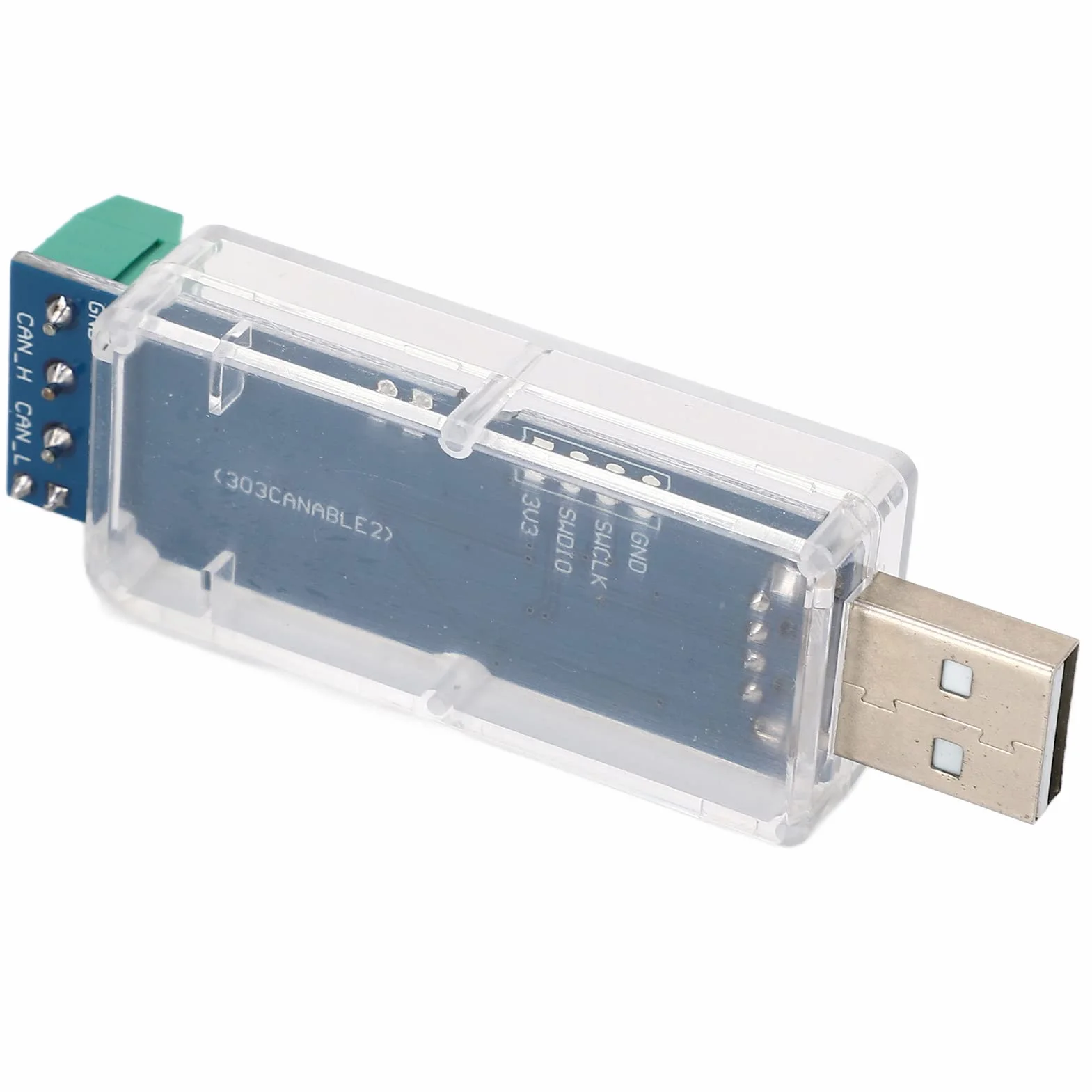 Moduł konwertera USB na CAN, adapter konwertera USB na CAN, 3-kolorowy wskaźnik stanu LED, nieizolowany chip, prędkość transmisji USB do CAN, kabel USB do CAN, kabel USB