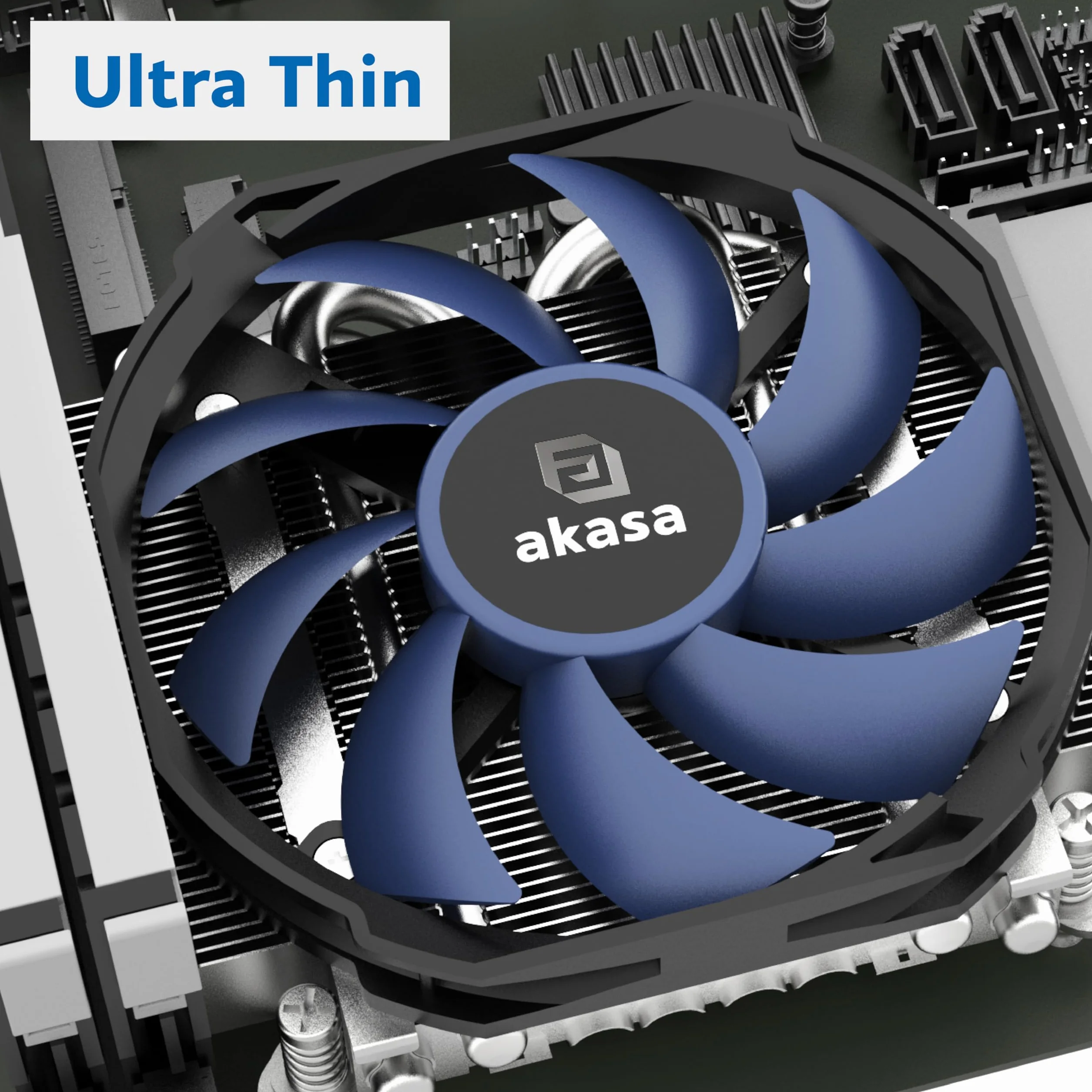 Akasa Alucia H4i, Intel LGA1700/1200/115X kompatybilny z 4 końcówkami rur grzewczych z kulką chłodzącą CPU, wentylator 92 mm, maksymalna prędkość 3600 RPM, wentylator chłodzący o niskim poziomie