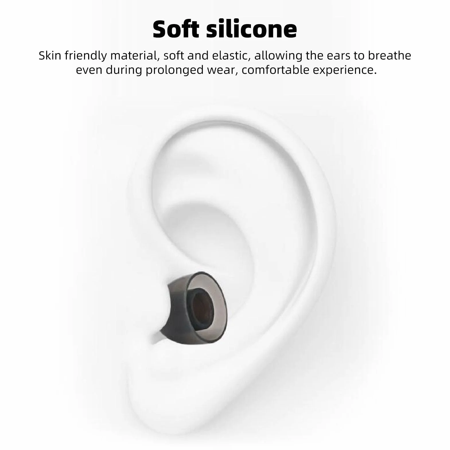 Wskazówki do Uszu, Pasa Kompatybilne z większością Słuchawek w Uszach (otwór Wewnętrzny 5 Mm-6,5 mm), 12 par S/M/L TRUDY SILICONE EARBUD TIPS