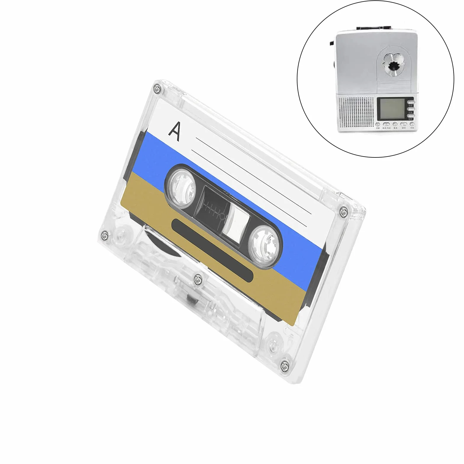 Puste kasety audio 4 sztuki czarne 60 minut taśmy magnetycznej