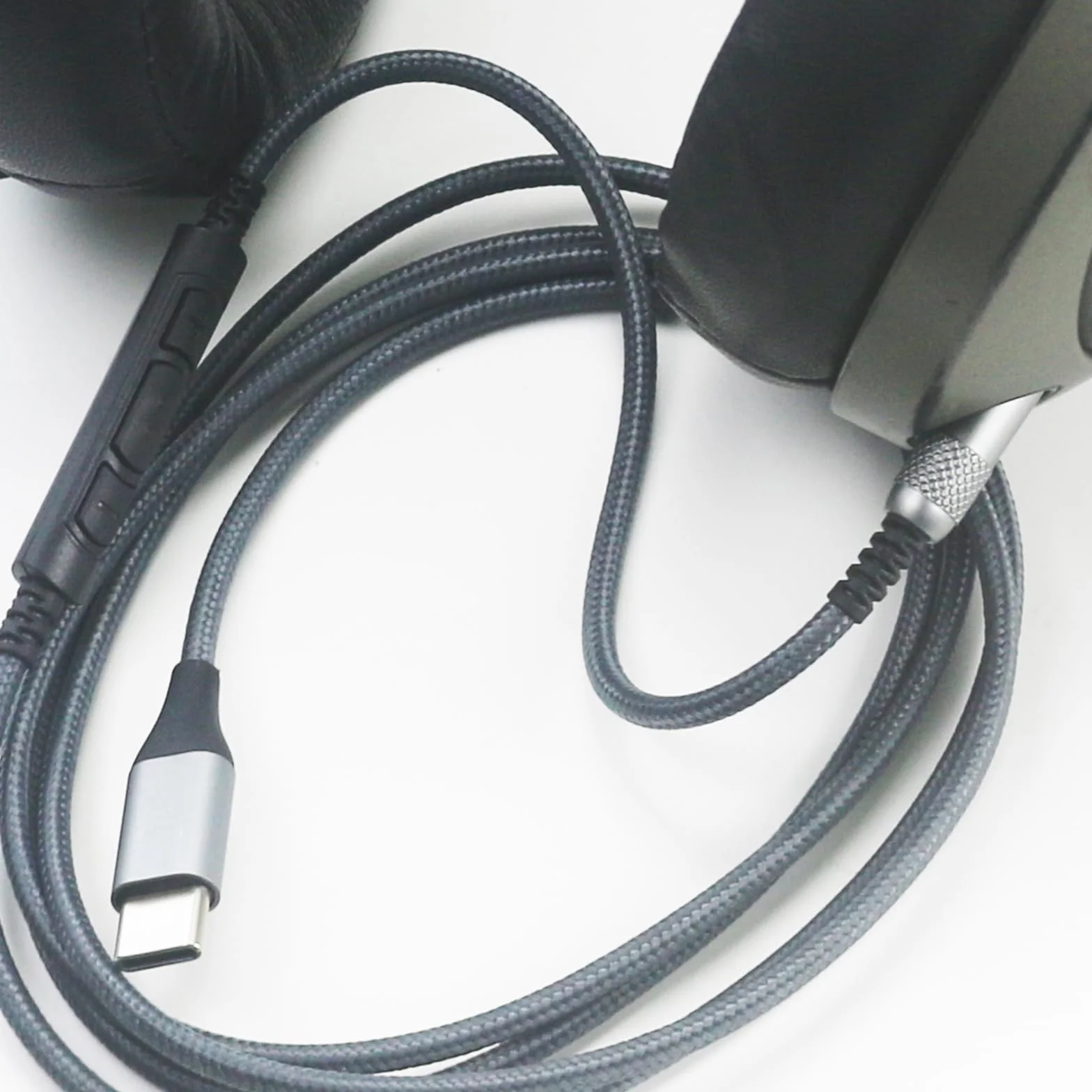 ABLET Kabel audio USB C, kompatybilny ze słuchawkami Sennheiser HD598, HD598SE, HD560s, HD598Cs HD599, zdalny mikrofon głośności, kompatybilny z telefonem Oneplus z systemem Android