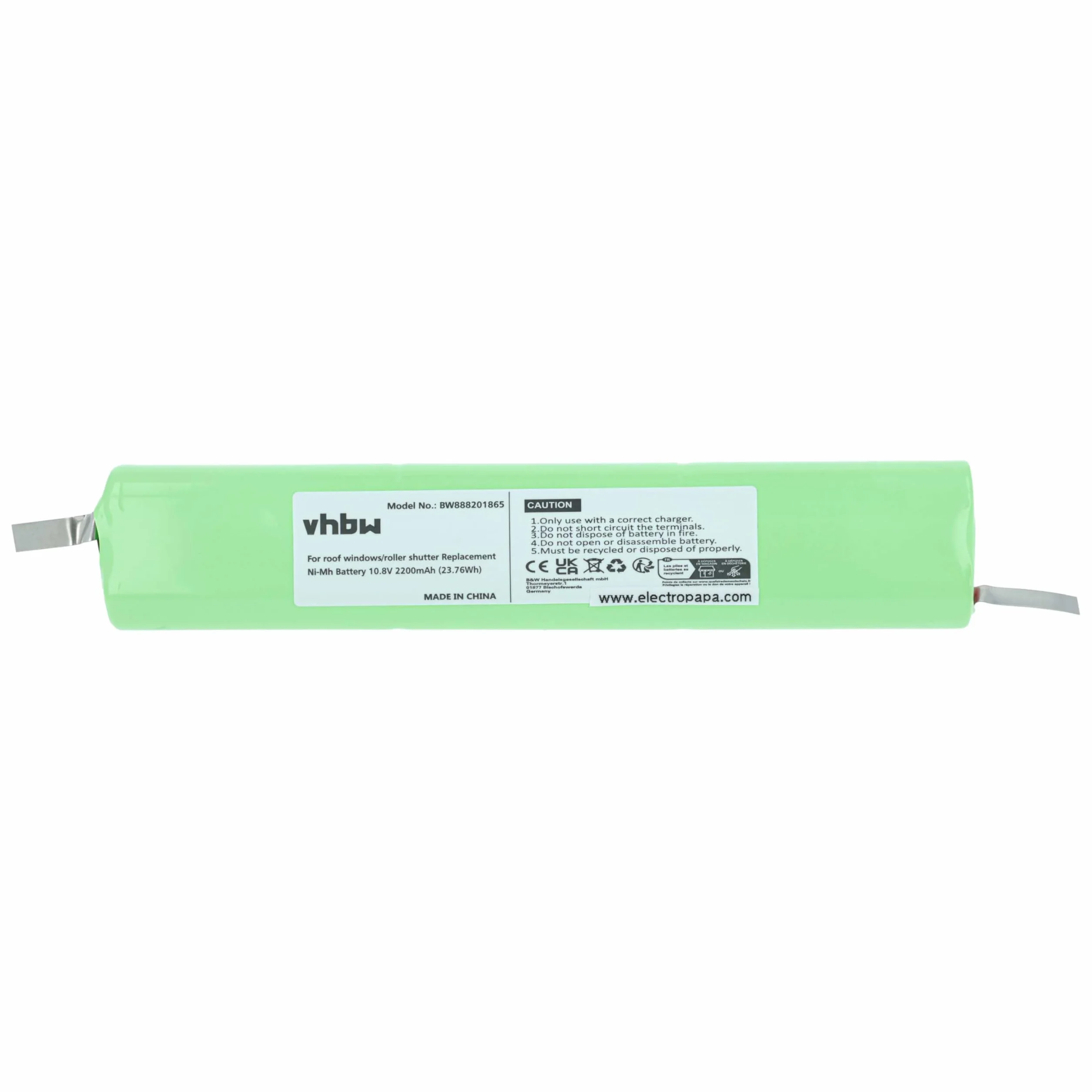 vhbw 3 x akumulator kompatybilny z roletami do okien dachowych i roletami Velux (2200 mAh, 10,8 V, NiMH)