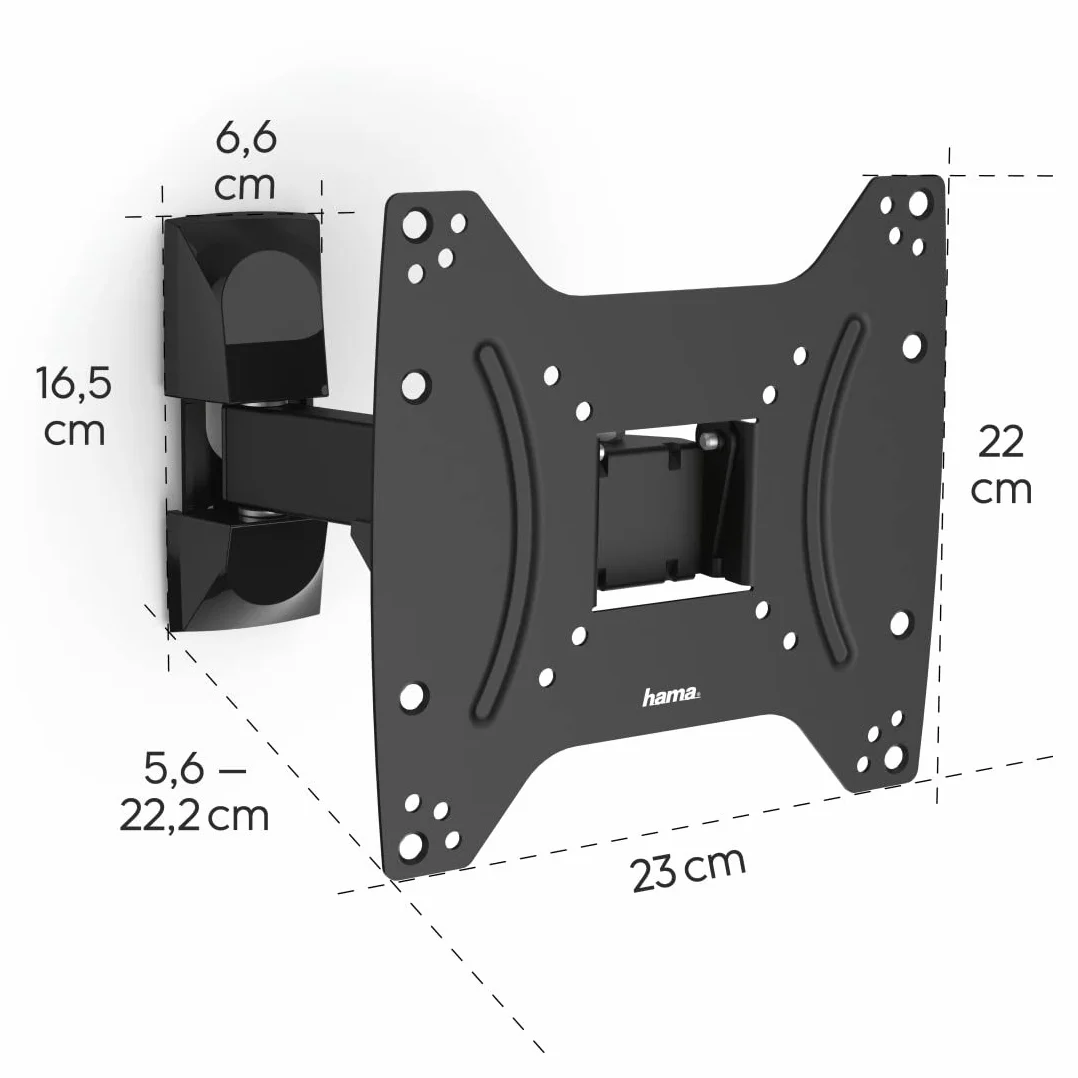 Hama Uchwyt ścienny do telewizora obrotowy, odchylany, 122 cm (48"), do 20 kg