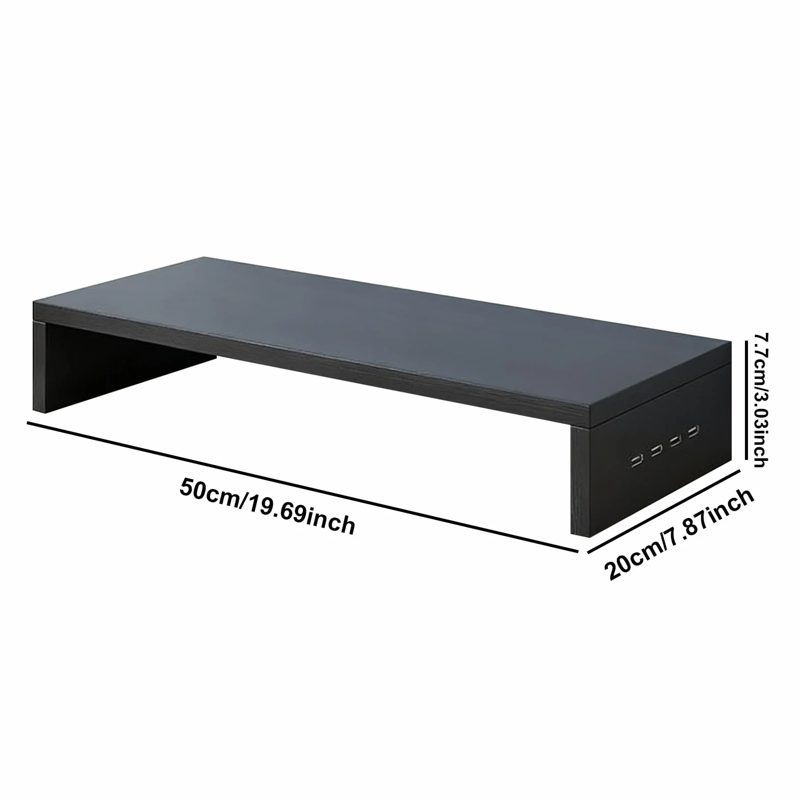 Générique Uchwyt na monitor, USB Pulpit Podnośnik, Booster ekranu PC | solidny podniesiony element, łatwe do umieszczenia narzędzia, akcesoria elektroniczne, przenośny pulpit, 19,69x7,87x3,03