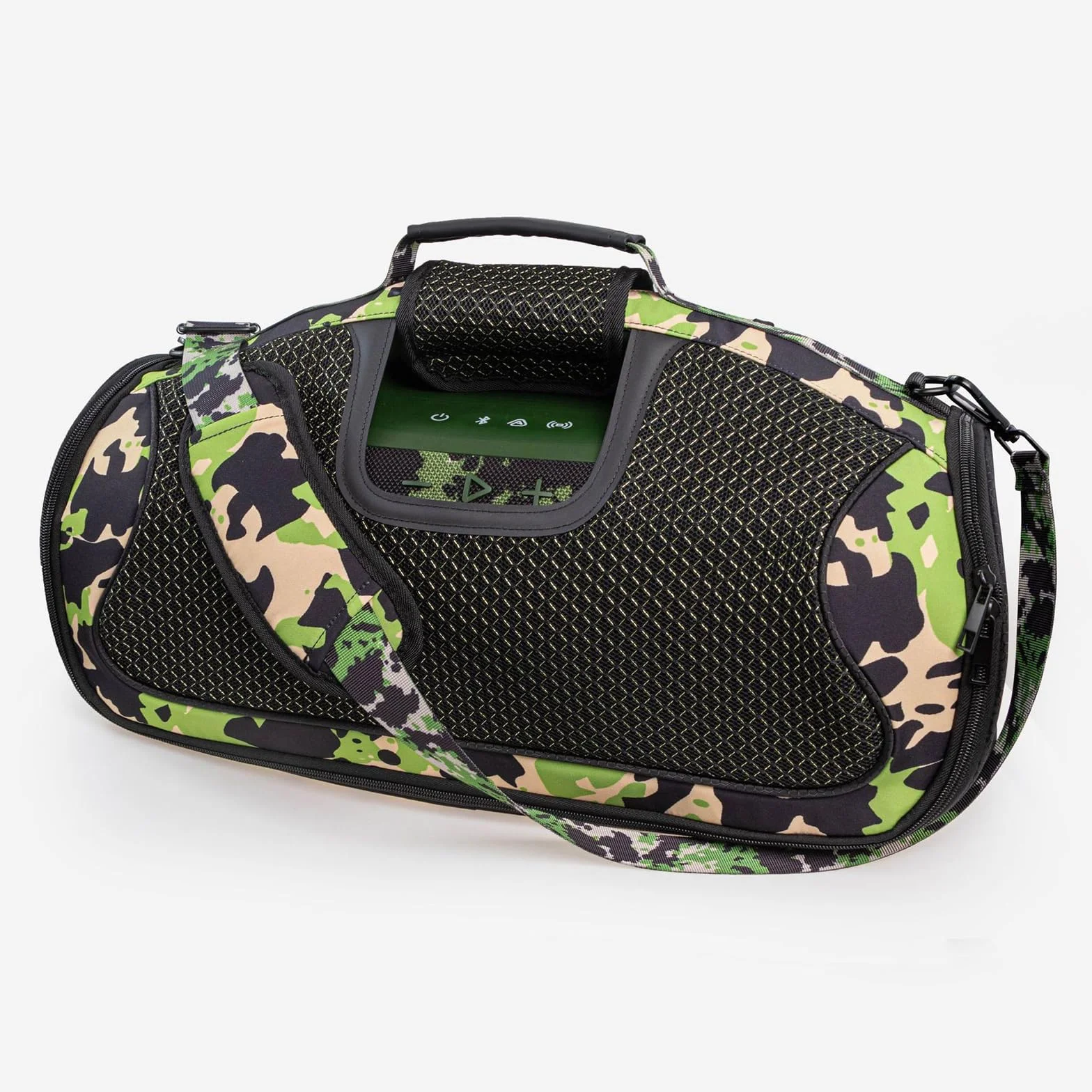 Futerał Przenośny Pokrowiec Etui Torba Transportowa Podróżny Akcesoria z Paskiem do JBL Boombox 4 przenośny głośnik Bluetooth,Dodatkowa Torba do Mikrofon,ładowarkę,Moro