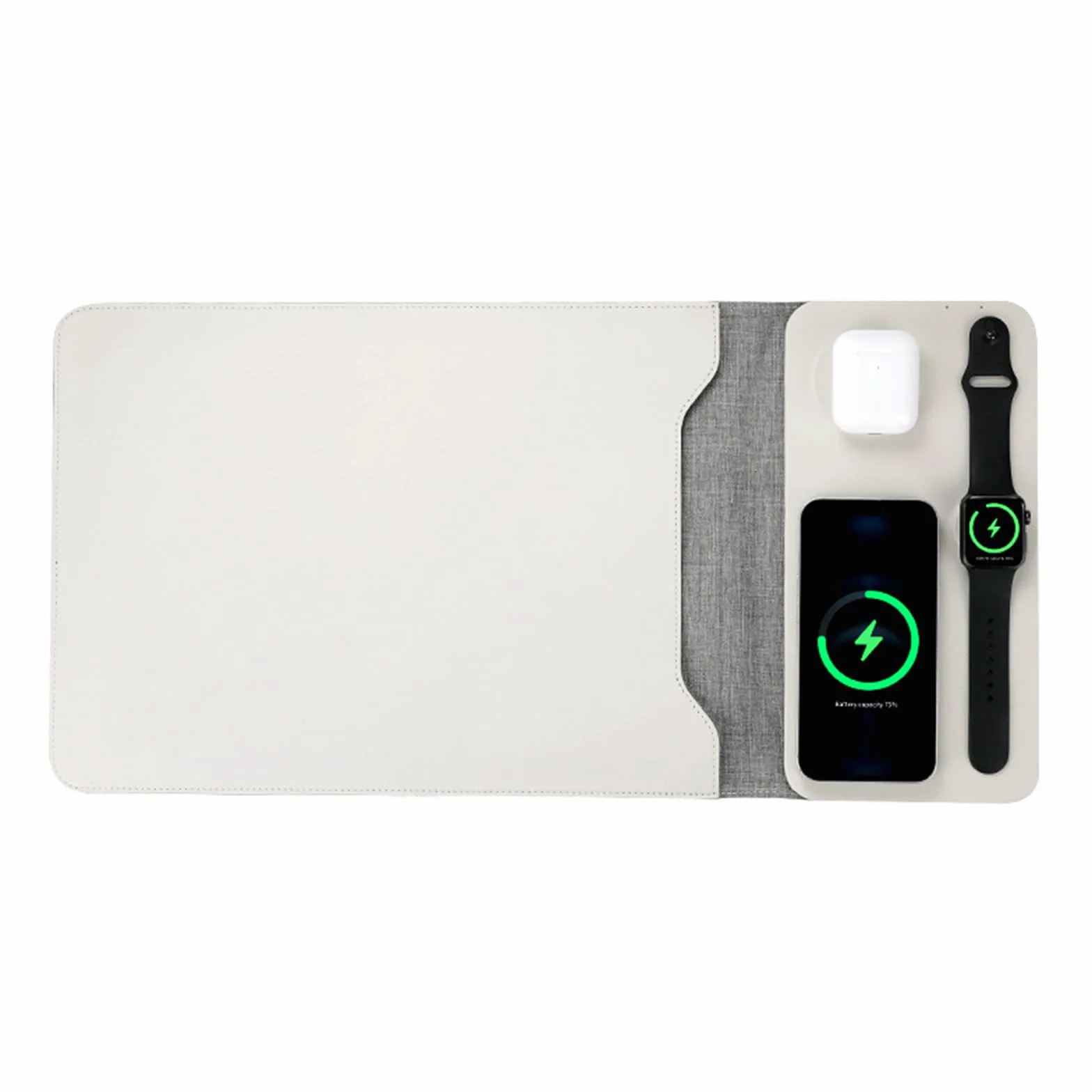 Etui ochronne z bezprzewodowym wyjściem ładowania 5 W/7,5 W/10 W/15 W do Pad 12 13 14 cali, miękki PU i