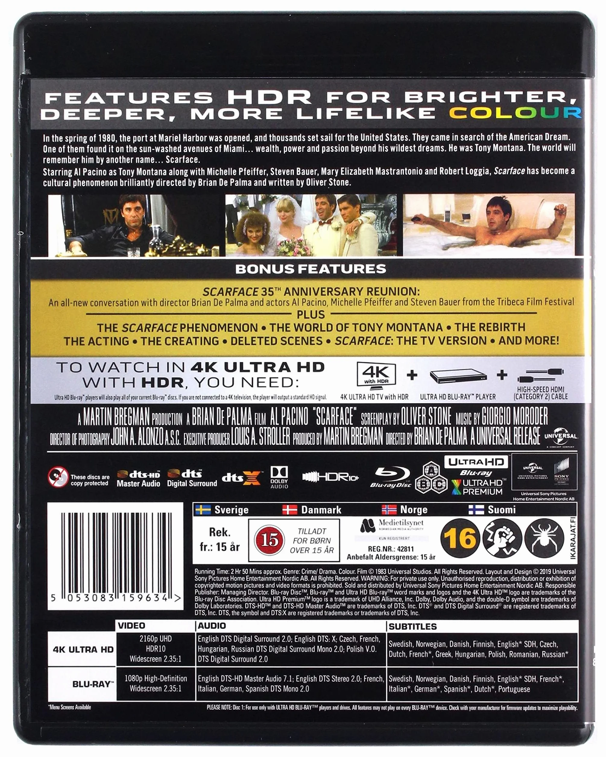Scarface 4K [Blu-Ray] [Region Free] (English subtitles)