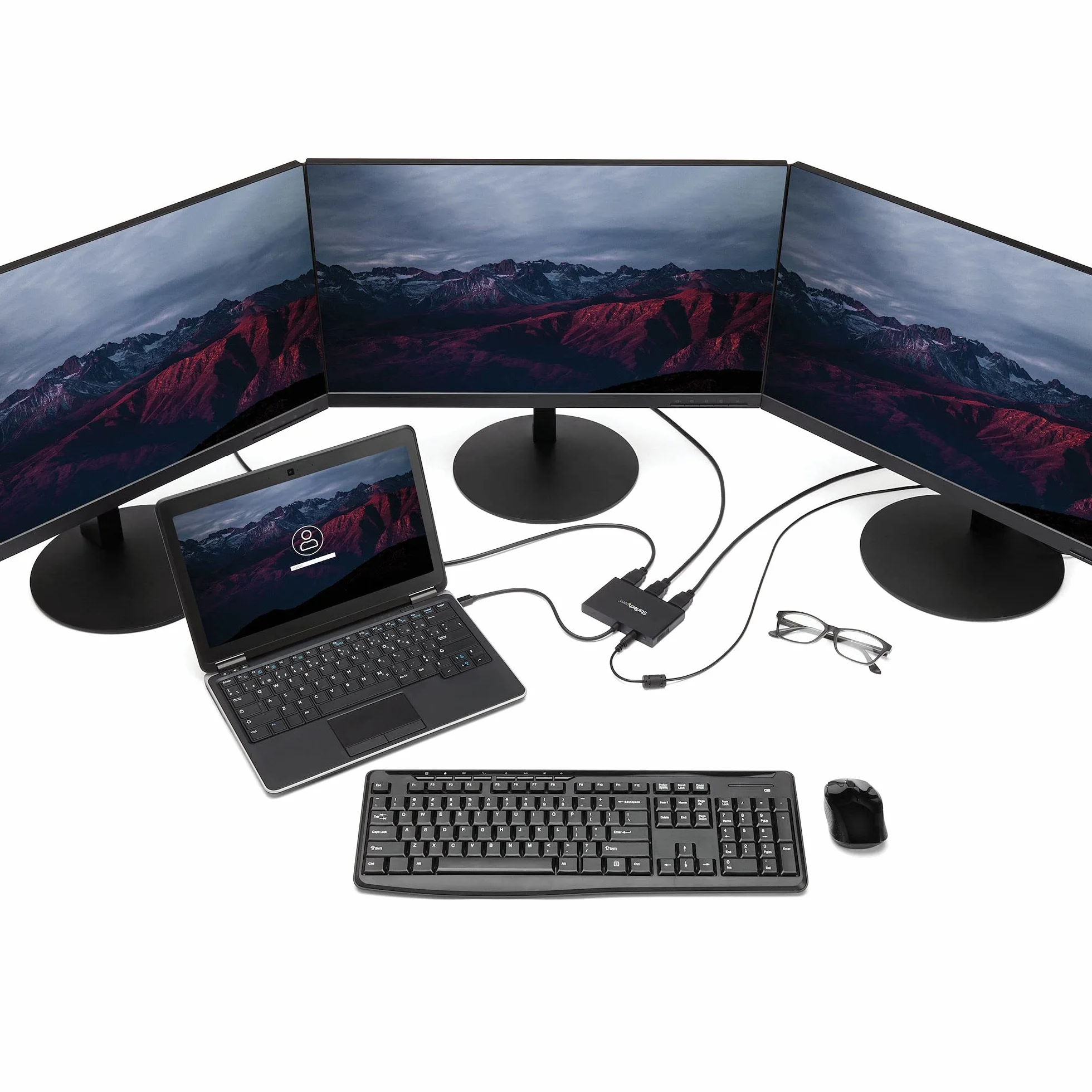 StarTech.com 3-portowy mini DisplayPort MST Hub - 4K 30Hz - Rozdzielacz wideo Mini DP na HDMI do wielu monitorów - mDP do HDMI (MSTMDP123HD) czarny