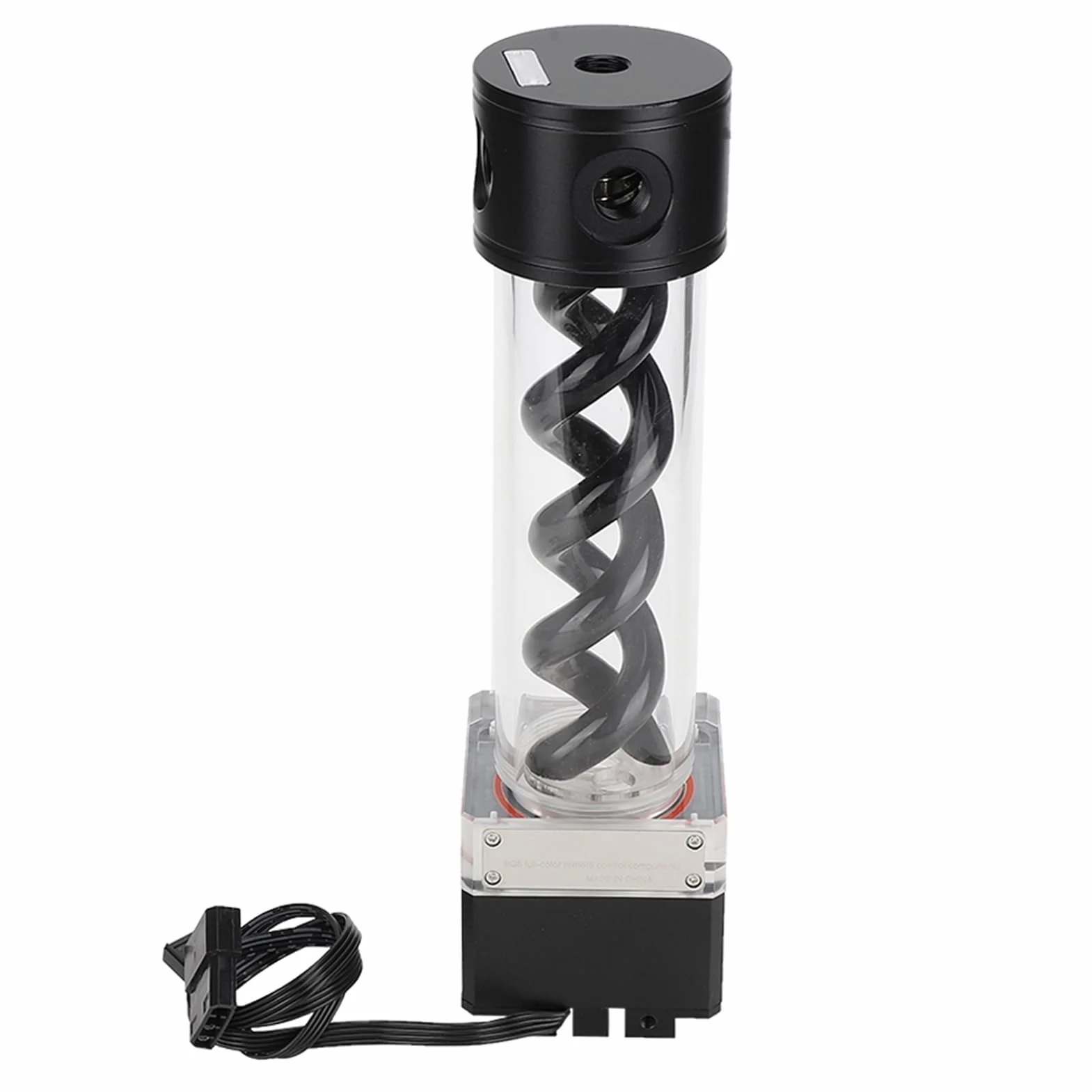 Ausla Zbiornik Pompy Chłodzącej Komputer PC, Zintegrowana Konstrukcja z anodą aluminiową z Natężeniem Przepływu 800 L/h Głowica Tłocząca 4M do Systemu Chłodzenia wodą Komputera do Gier PUBFS6MB24