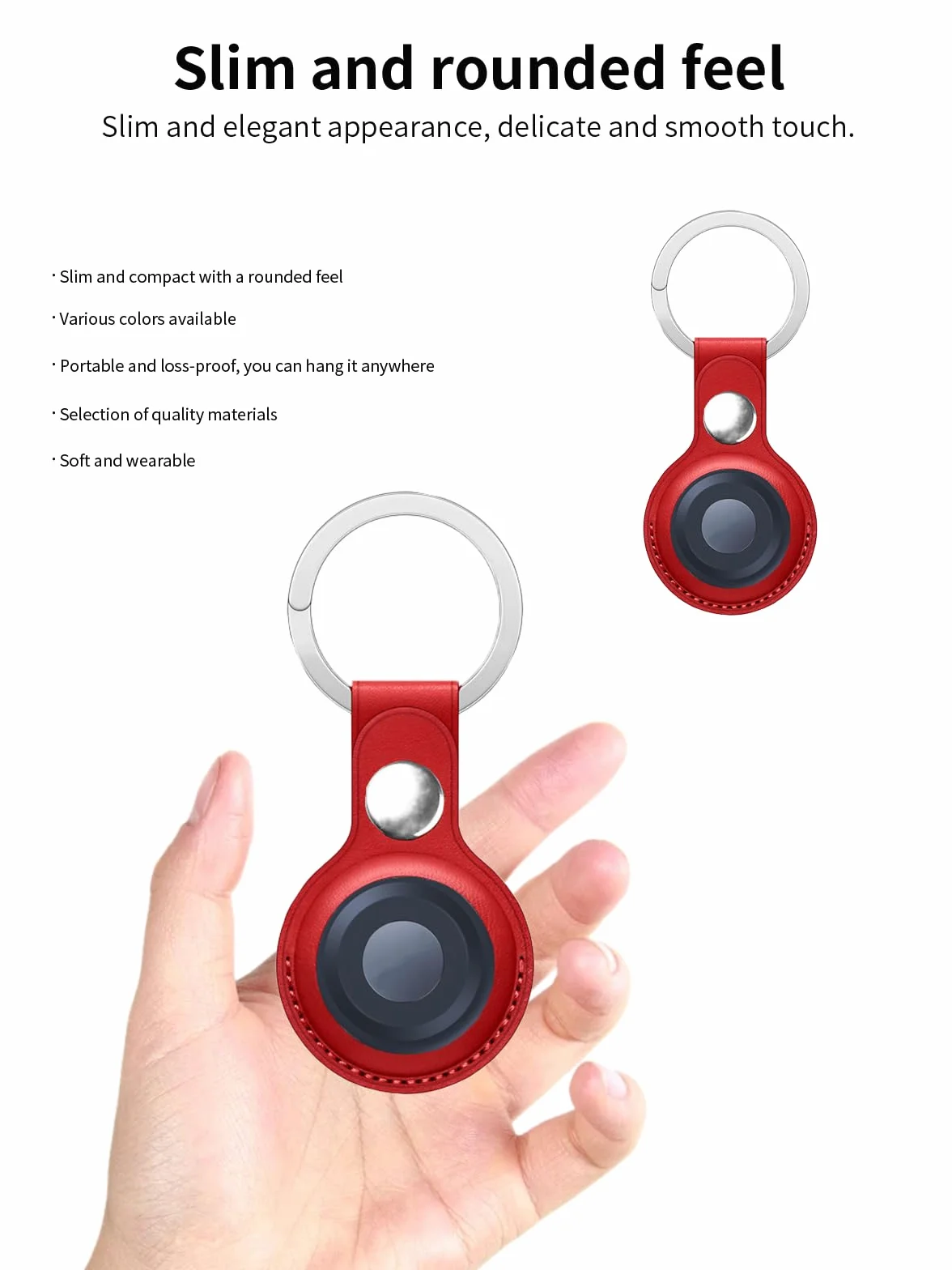 2-pak etui ochronne do telefonu Motorola Moto Tag Smart Anti-Loss Tracker silikonowy breloczek do kluczy – trwałe i stylowe pokrycie, wodoszczelne, odporne na upadki, czerwone