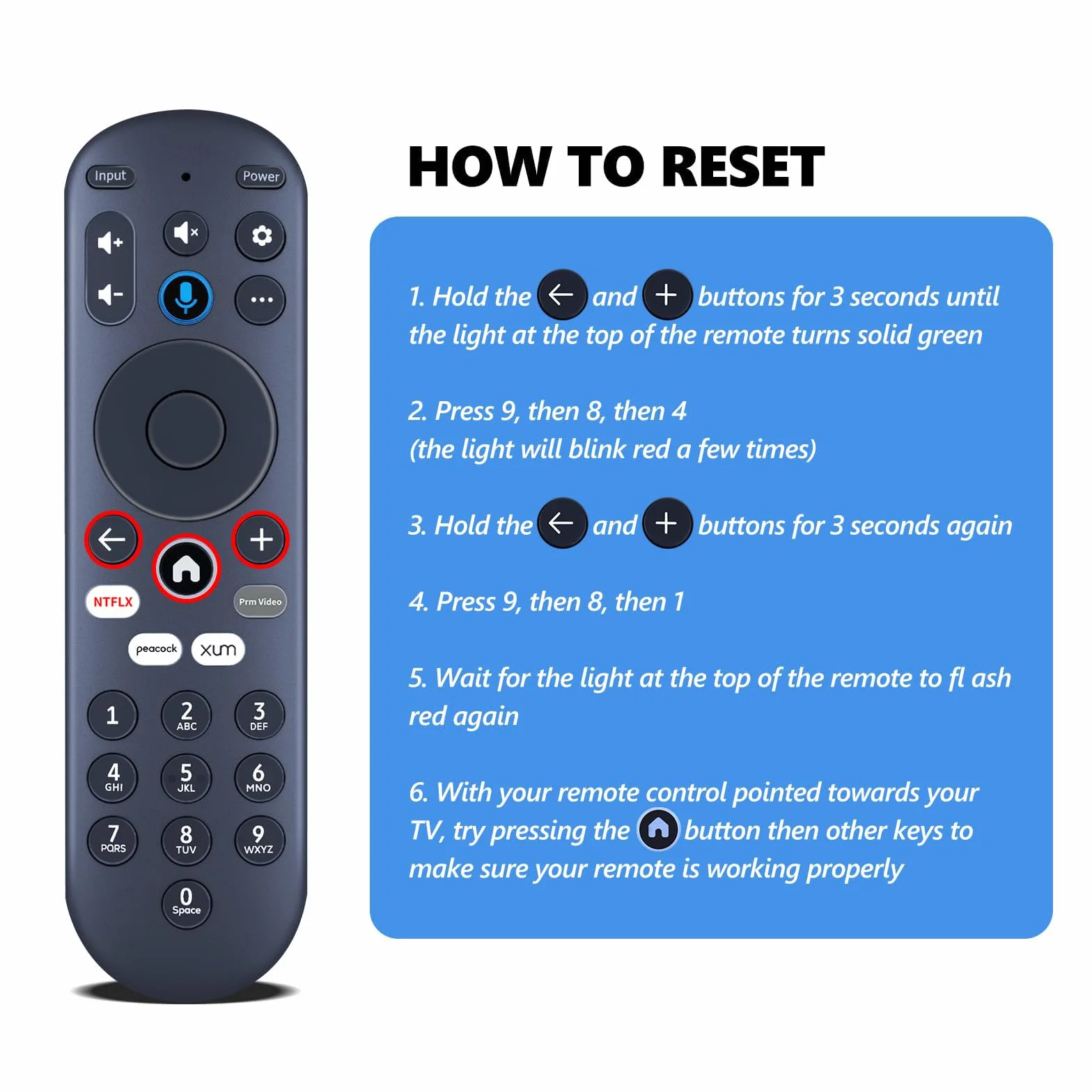 PZL Zamienny pilot głosowy pasuje tylko do elementu Xumo Stream Box