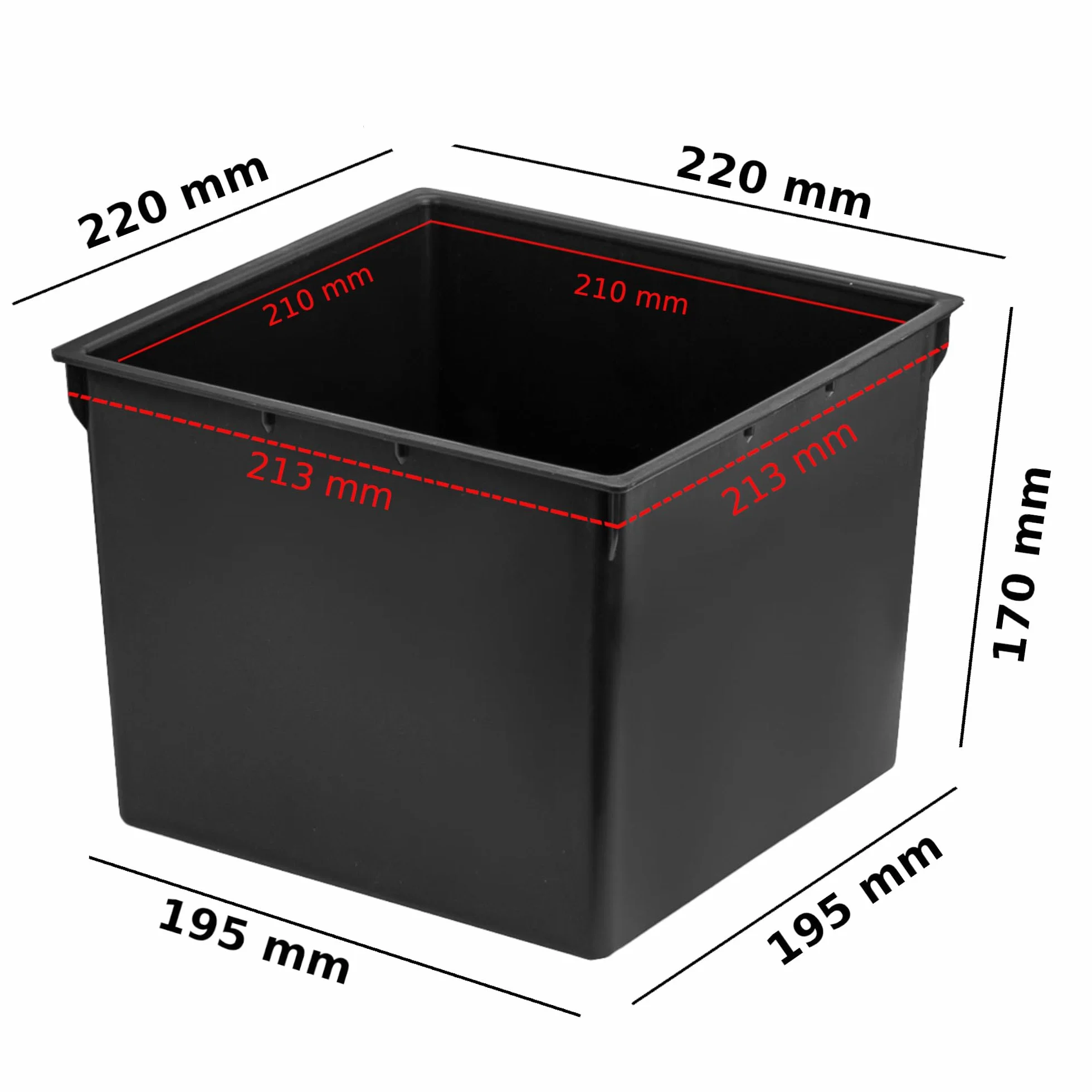 Prosperplast Wkład do doniczki kwadratowy 8 l 22x22x17 cm