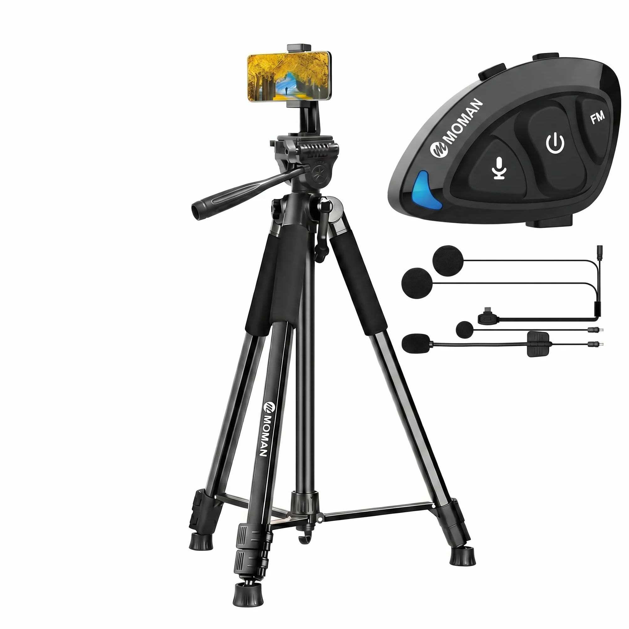 Moman Statyw do aparatu, TP71T, aluminiowy, trójnożny statyw z głowicą 180 cm, wysokość 180 cm, statyw fotograficzny DSLR, maksymalna nośność 5 kg, regulowany przenośny statyw podróżny, lekki statyw