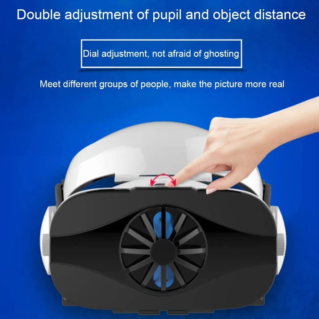 Okulary VR, zestaw słuchawkowy z wirtualnej rzeczywistości, zestawy słuchawkowe VR obsługujące Android i IOS, połączenie Bluetooth do iPhone 13 Pro Max/13 Pro/12/11, do Samsung Galaxy S21, Huawei, Xiaomi