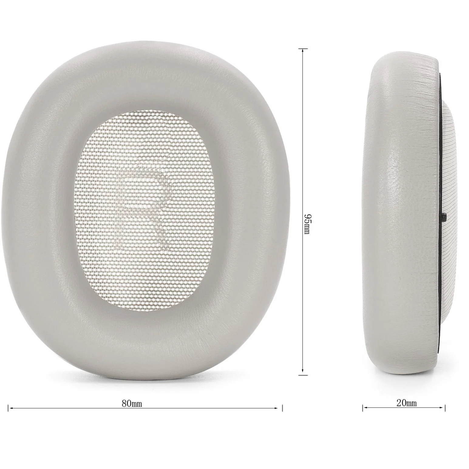 Defean Wymienne nauszniki ze skóry jagnięcej, kompatybilne z Bang & Olufsen Beoplay H100 Premium, bezprzewodowe słuchawki nauszne z aktywną redukcją szumów, klepsydra piaskowa
