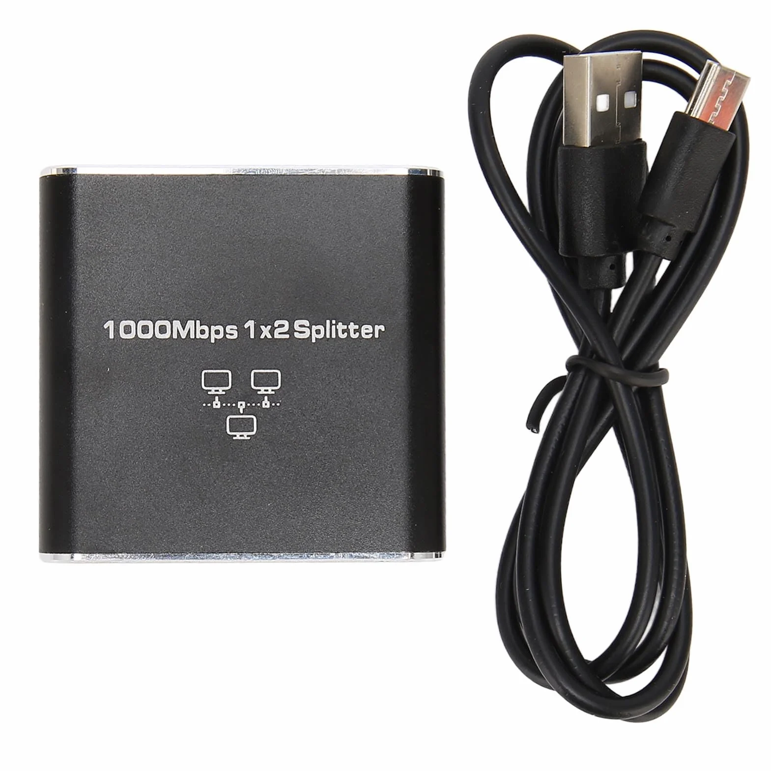 Rozdzielacz Sieciowy RJ45 Gigabit Ethernet 1000 Mb/s 1 do 2 Cat5 Cat6 Cat7