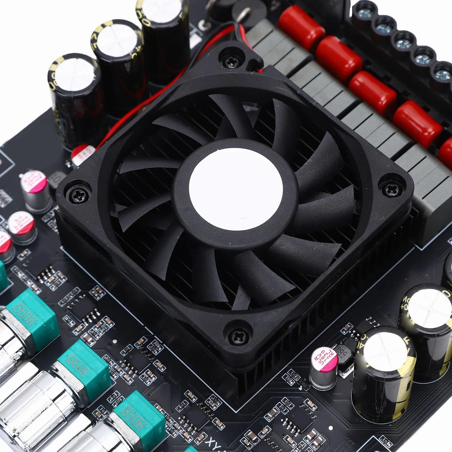 2.1-kanałowa Płyta Wzmacniacza Audio, ABS Cyfrowa Płytka Wzmacniacza Subwoofera XY HT21MAX 2x200W Plus 400W AUX Wejście USB do Kina Domowego Samochód Głośniki Zewnętrzne