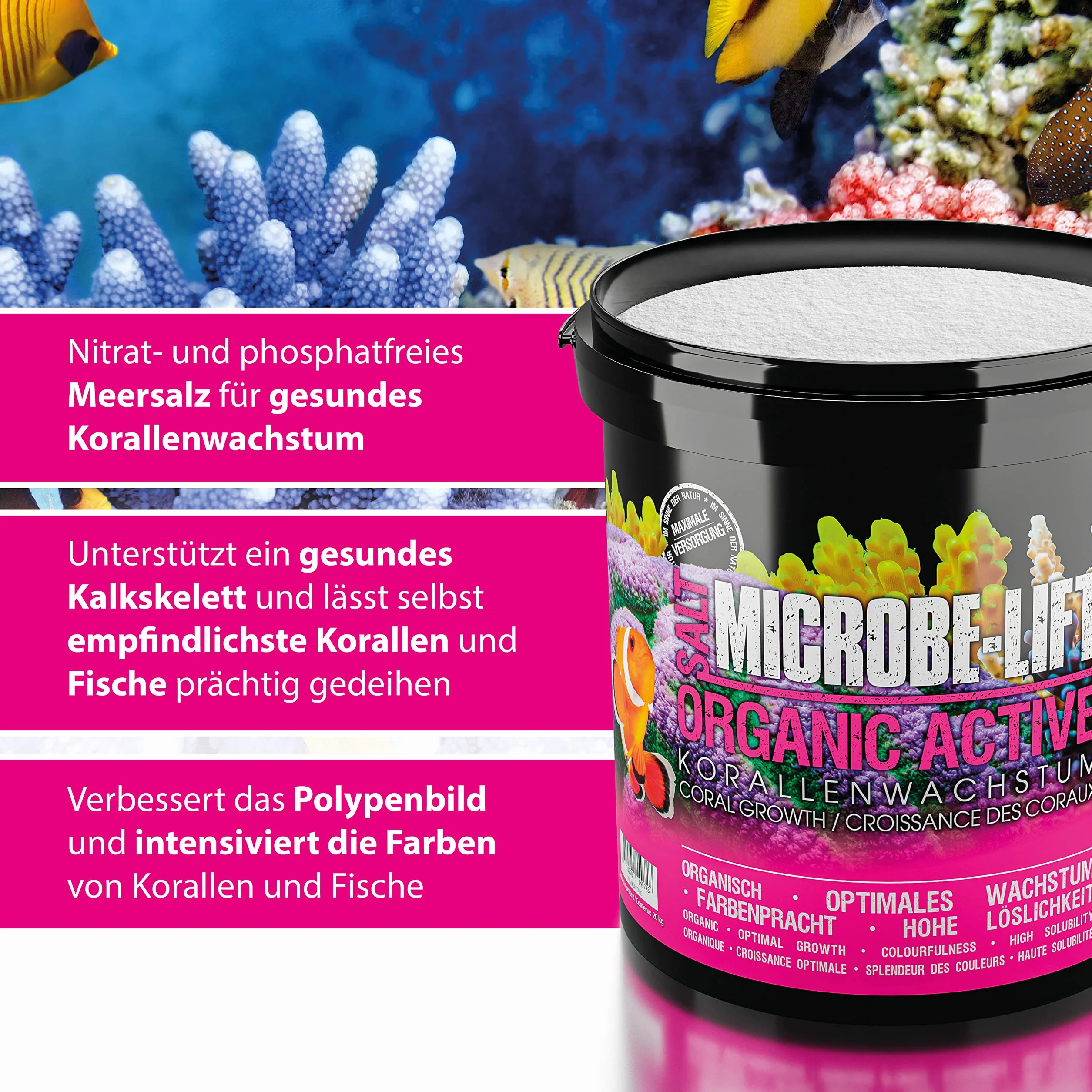 MICROBE-LIFT Organic Active Salt 10 kg porost koralowy