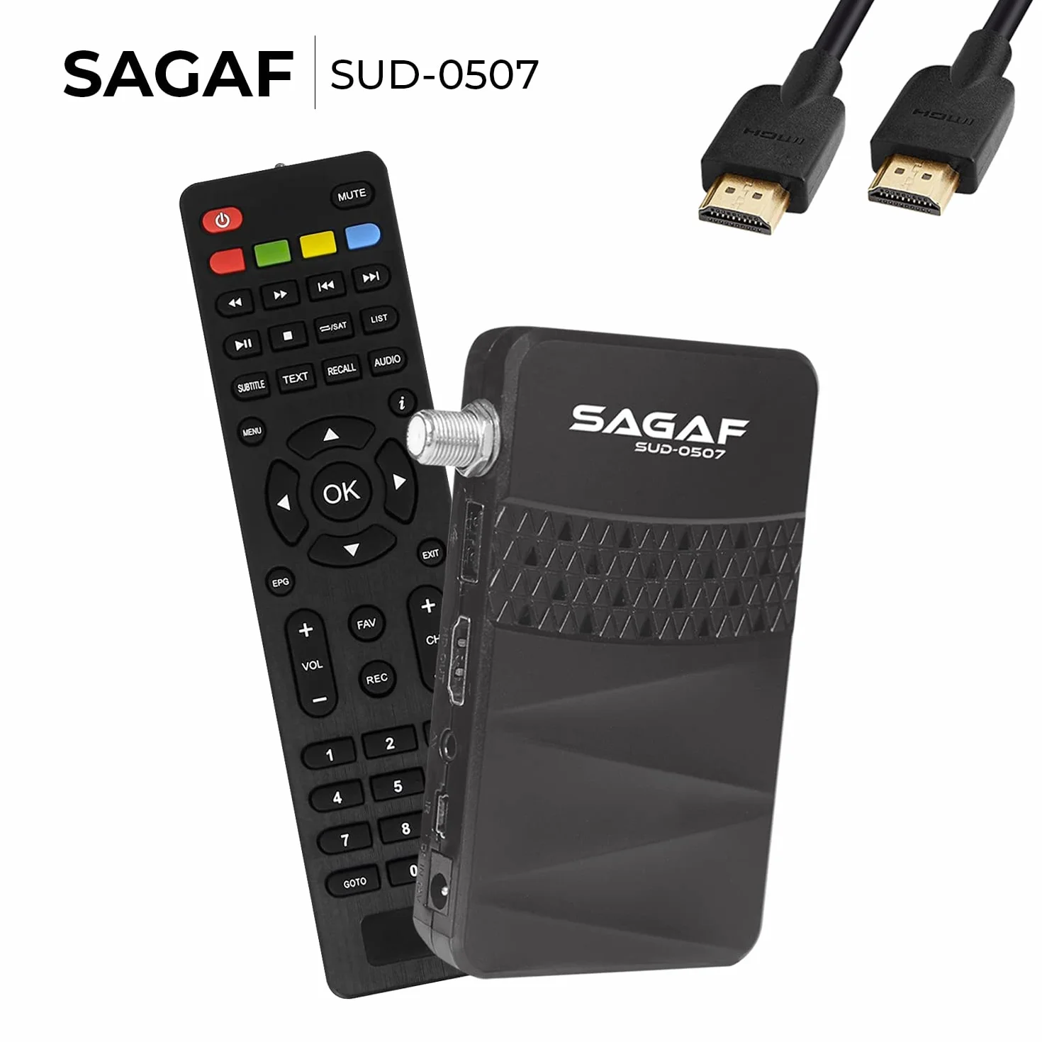 Sagaf SUD-0507 Mini odbiornik satelitarny DVB-S2 Full HD 1080p