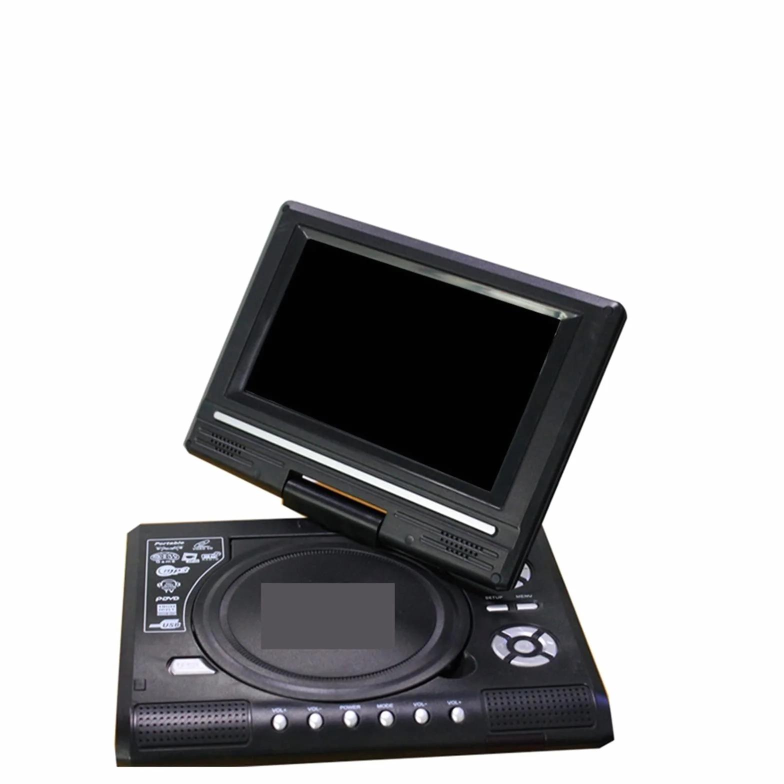 Przenośny odtwarzacz DVD,Odtwarzacz DVD, Odtwarzacz DVD 7,8-calowe odtwarzacze płyt CD Ekran obracany o 270 stopni z pilotem Przenośne kino podróżne,for Home, Car(BlackAU Plug)