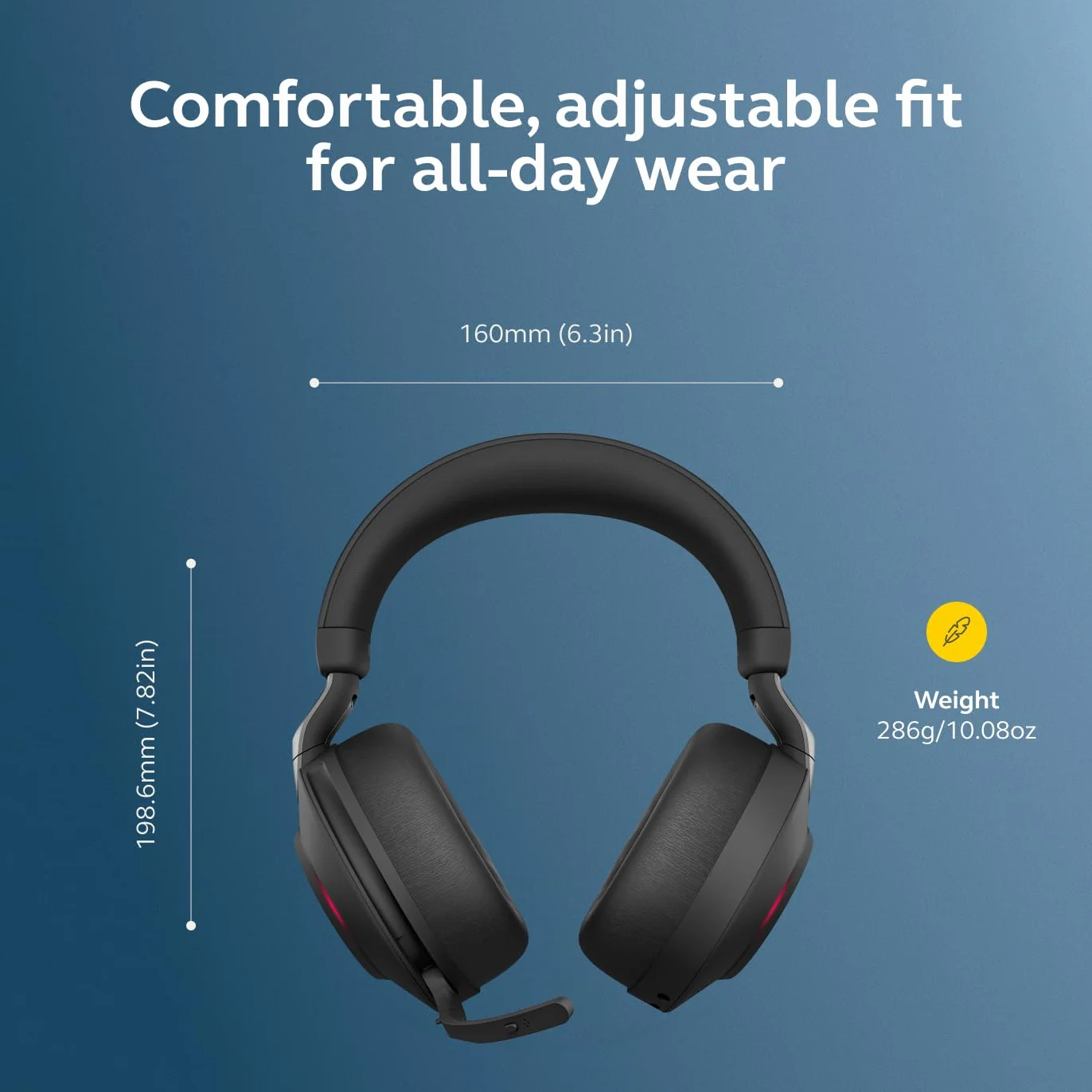 Jabra Evolve2 85 MS bezprzewodowe słuchawki z Link380a i stojakiem do ładowania, stereo, czarny, bezprzewodowy zestaw słuchawkowy Bluetooth do rozmów i muzyki, 37 godzin pracy baterii, zaawansowane