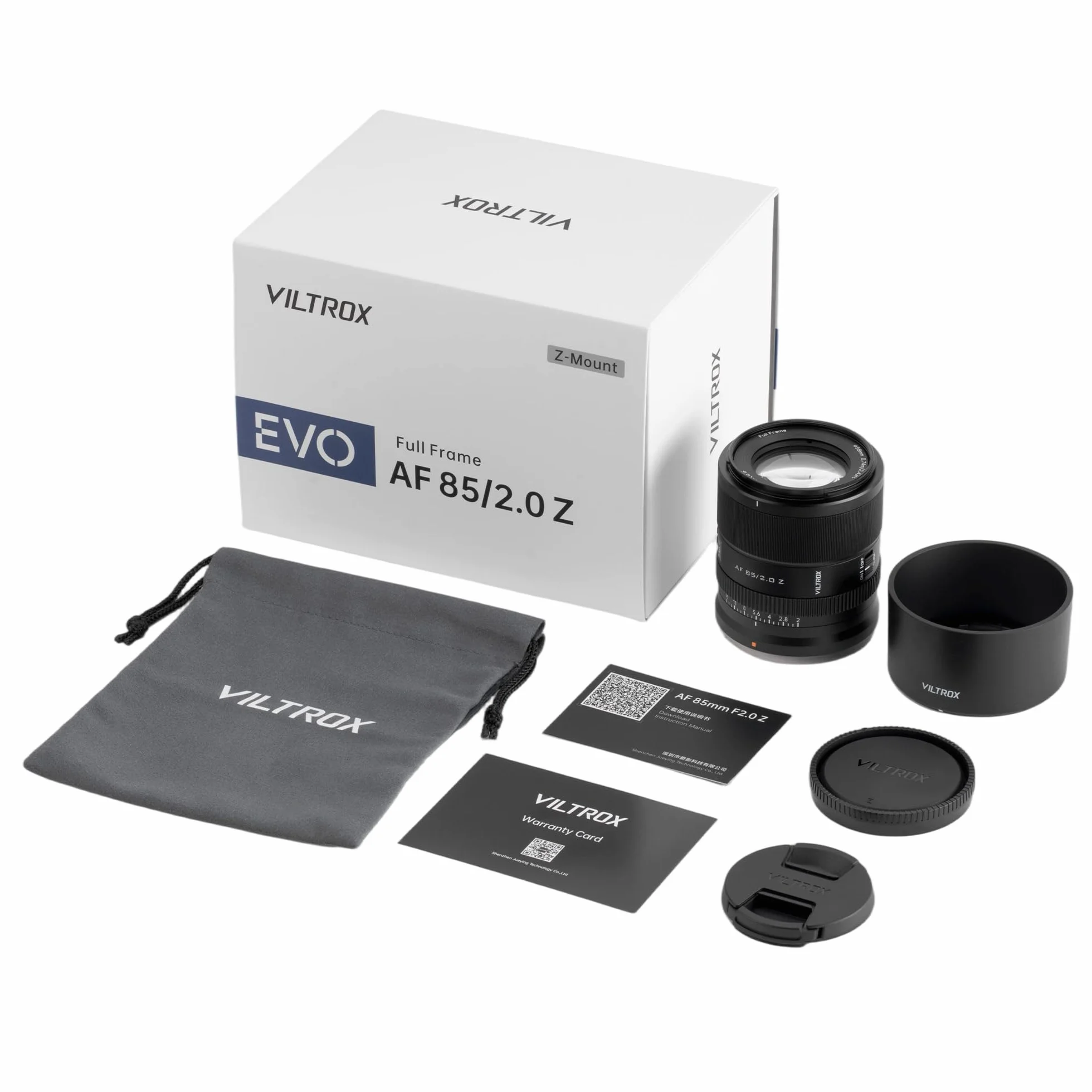 VILTROX 85 mm f/2.0 EVO Z obiektyw, pełna intensywność autofokusa z pełnym natężeniem ostrości kompatybilny z aparatami Nikon Z-Mount Z5, Z50, Z50II, Z6, Z6II, Z7, Z7II, ZFC, Z30, Z9, Z8, ZF, Z6III