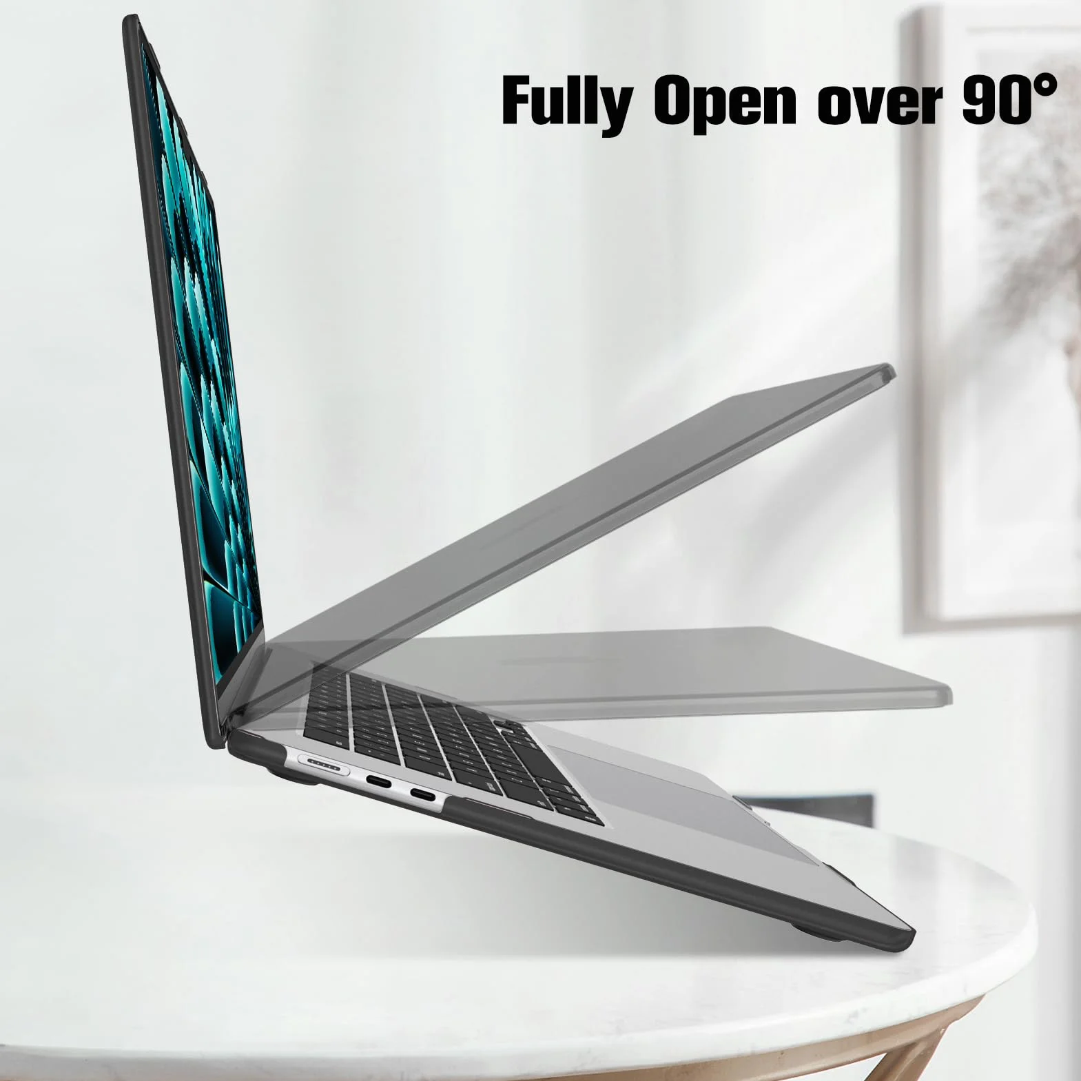 Fintie Etui ochronne do MacBook Air 15 cali M5 M4 M3 M2 A3448 A3241 A3114 A2941 czarne matowe