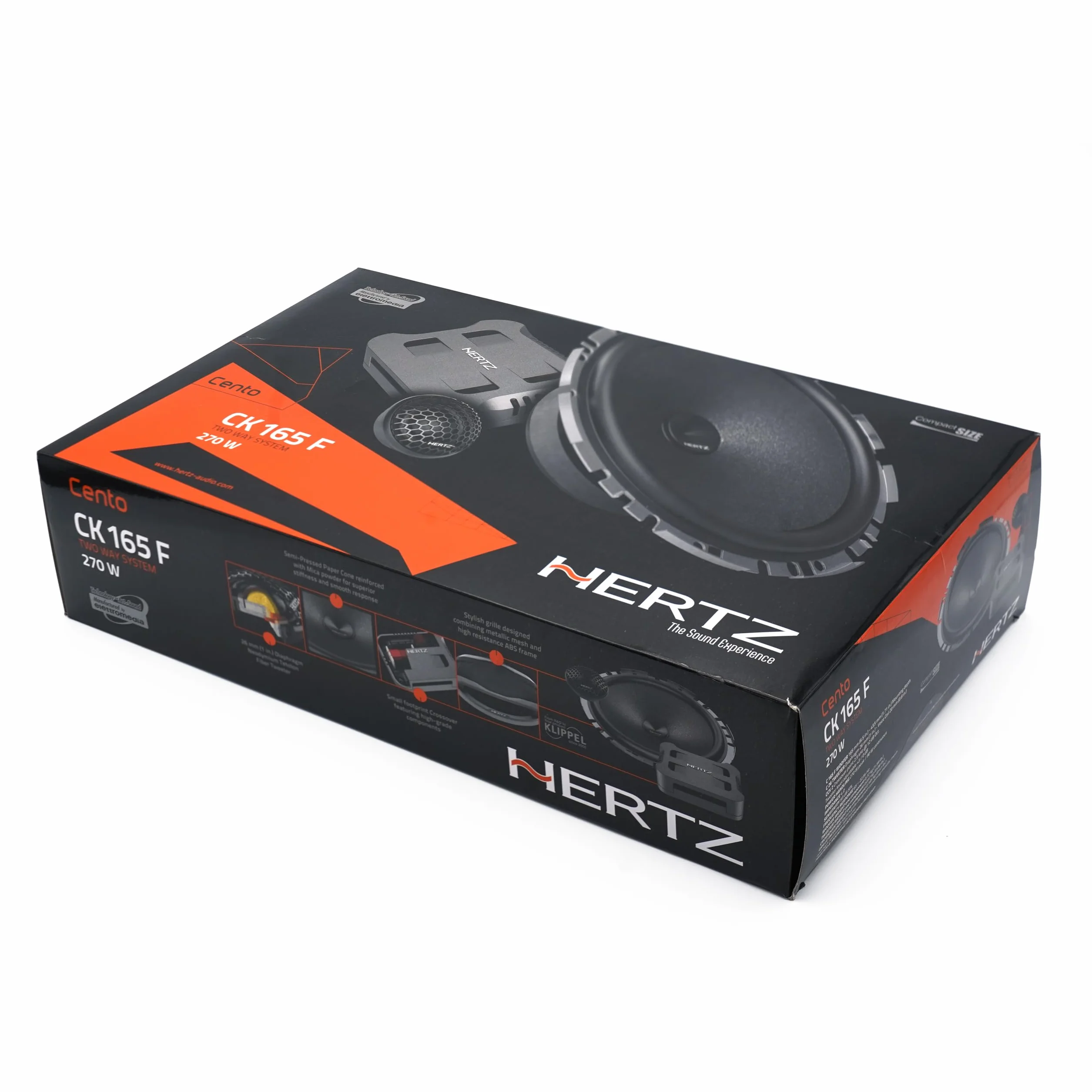 Hertz CK 165F – płaski system komponentowy 165 mm, 270 W, membrana niskoprofilowa do trudnych instalacji