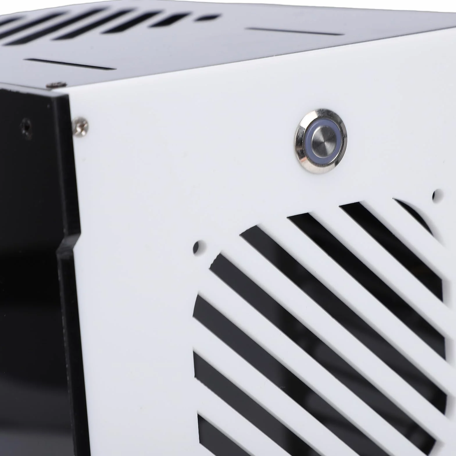 Asixxsix Mała Obudowa Komputera PC, Kompaktowa Obudowa Komputera ITX 10,5 L z Otwartym, Pustym w środku Chłodzeniem 360 Stopni, Obsługa Płyty Głównej ITX Zasilacze SFX SFX L Panel