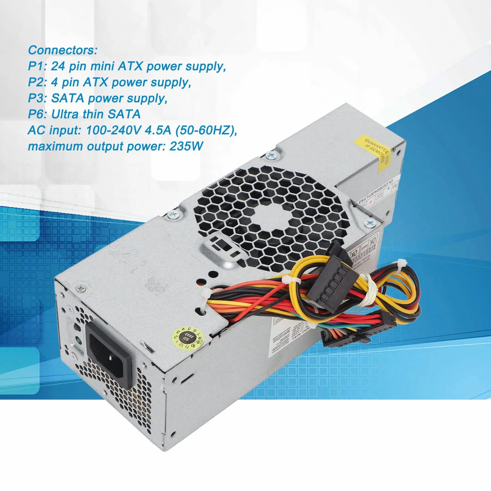 Zasilacz PC 235 W Zasilacz do Obudowy, L235P-01 D235ES-00 F235E-00 Zasilacz 235 W, do OptiPlex 760 780 960 980 980 SFF AC 100-240 V