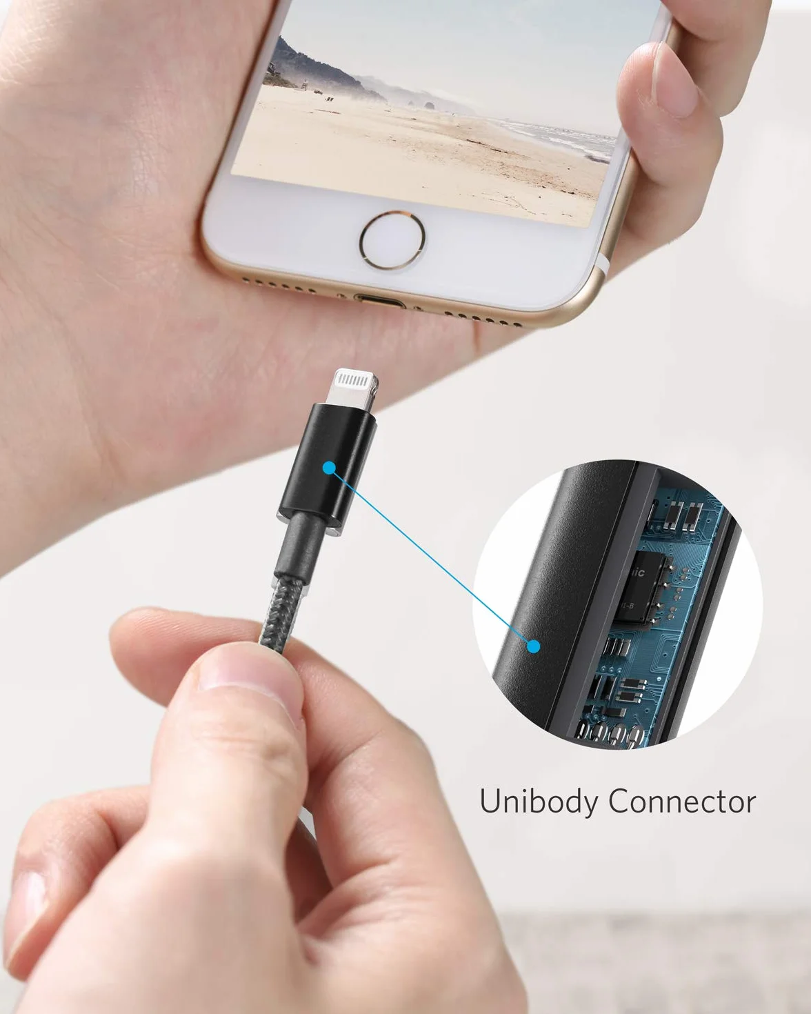 Anker Premium podwójny pleciony nylonowy kabel Lightning 180 cm, certyfikat MFi, do iPhone 14/13/12/11/X/8/8 Plus/7/7 Plus/6/6 Plus/5s, iPad Pro Air 2 i wielu innych