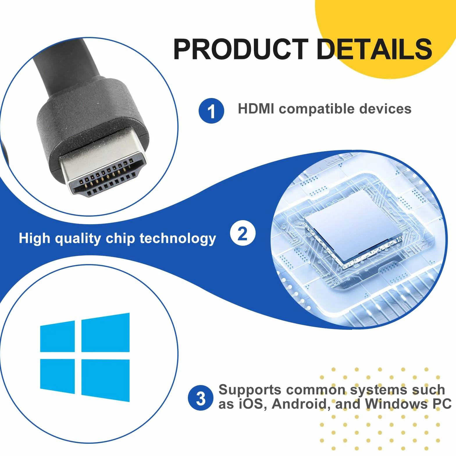 Bezprzewodowy adapter HDMI 4K HD, bezprzewodowy adapter wyświetlacza z ekranem lustrzanym do Miracast/DLNA/AirPlay, HDMI Dongle kompatybilny z systemem Android, OS, Windows, TV, projektorem, laptopem