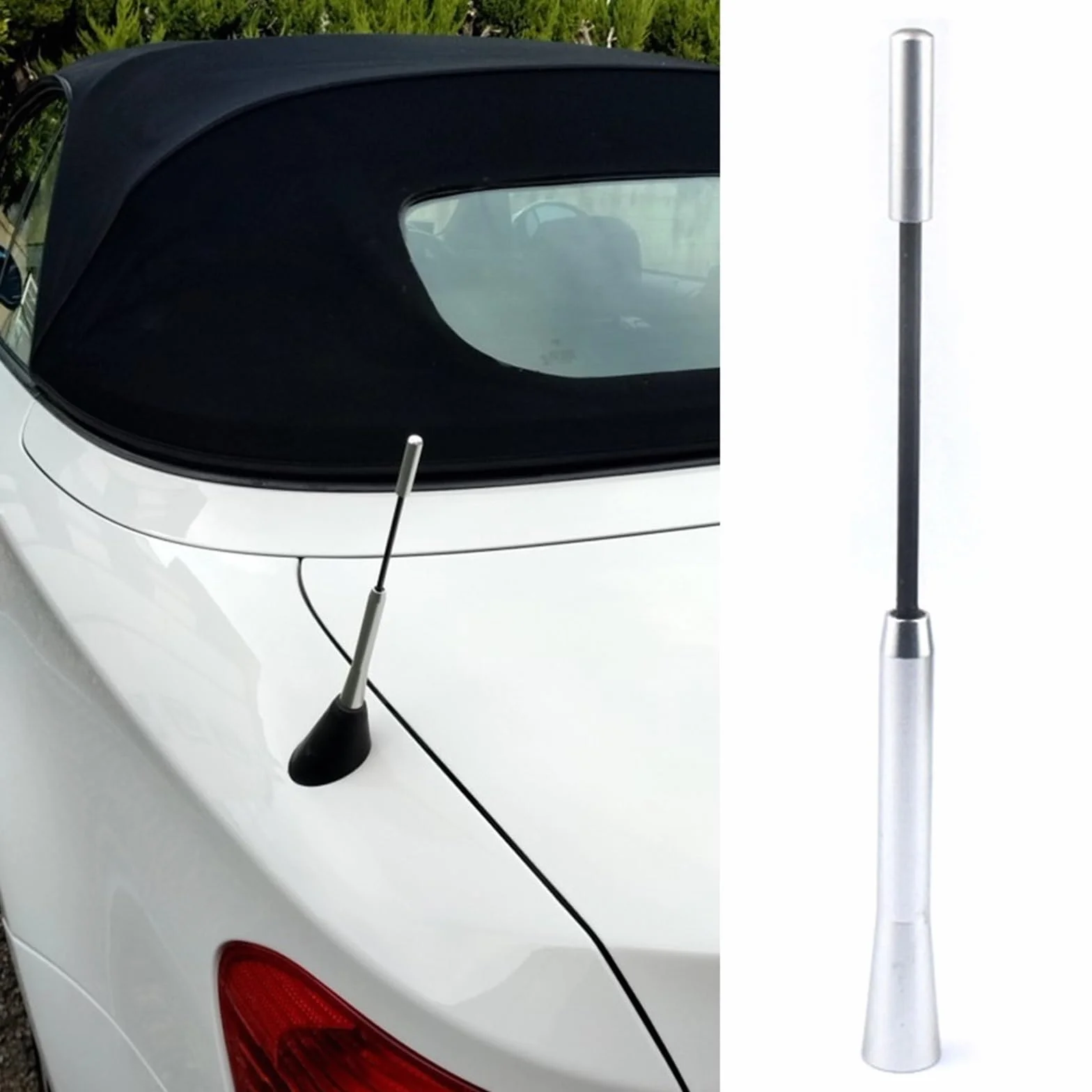 FM antena stereo Antena samochodowa do radia, pasuje do VW, pasuje do BMW, pasuje do Benza, pasuje do Mazdy, pasuje do Audi, pasuje do Toyoty antena radiowa samochodowa(Red,Short)