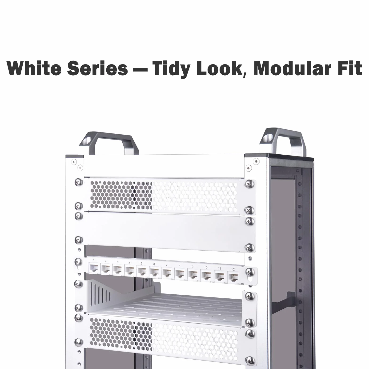 DeskPi RackMate GeeekPi 10-calowy pusty panel 1U biały