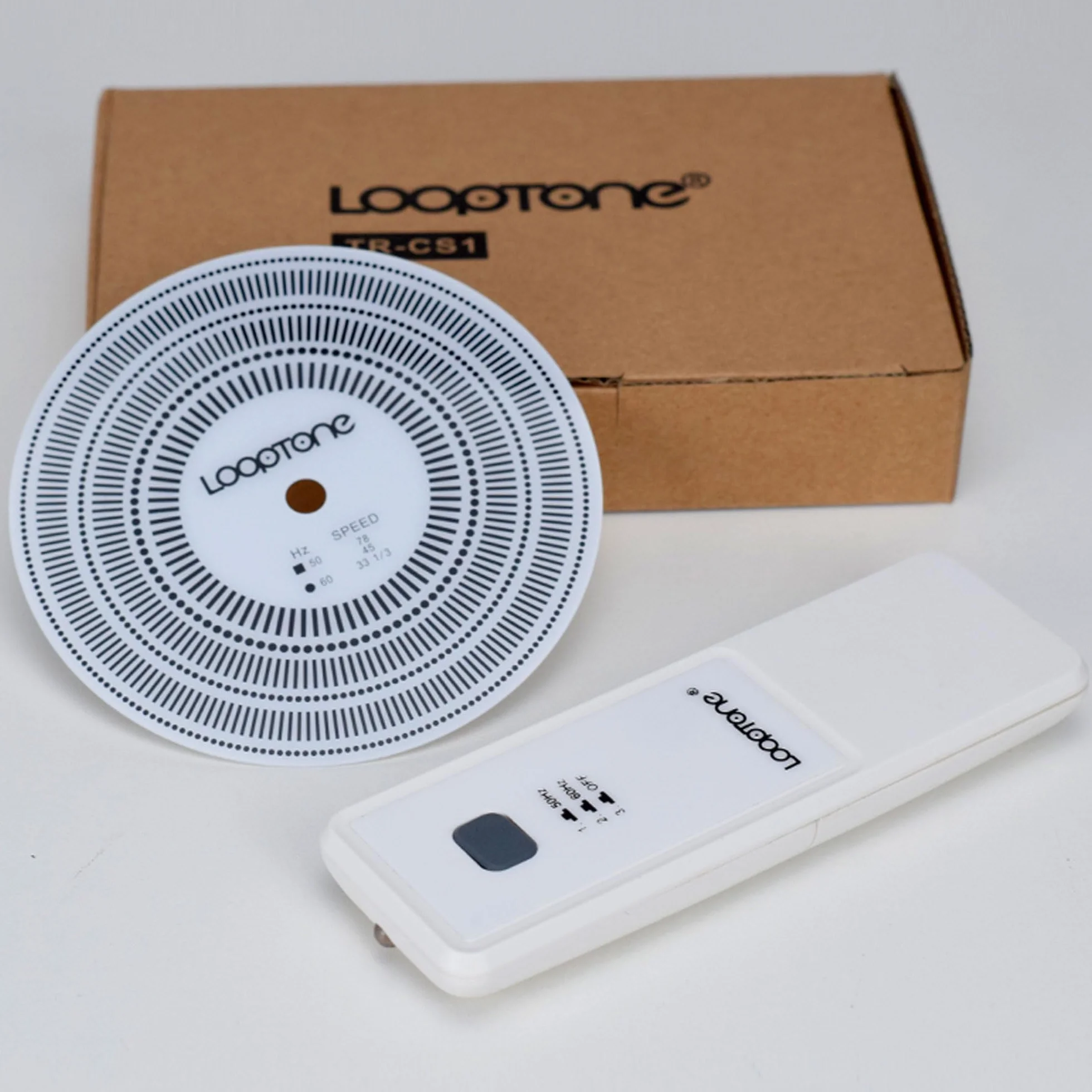 LoopTone Gramofony winylowe LP, tarcza obrotomierza i światło stroboskopowe, profesjonalny dysk testowy prędkości do kalibracji rekordów i wykrywania prędkości obrotowej, pomiar 50/60 Hz,