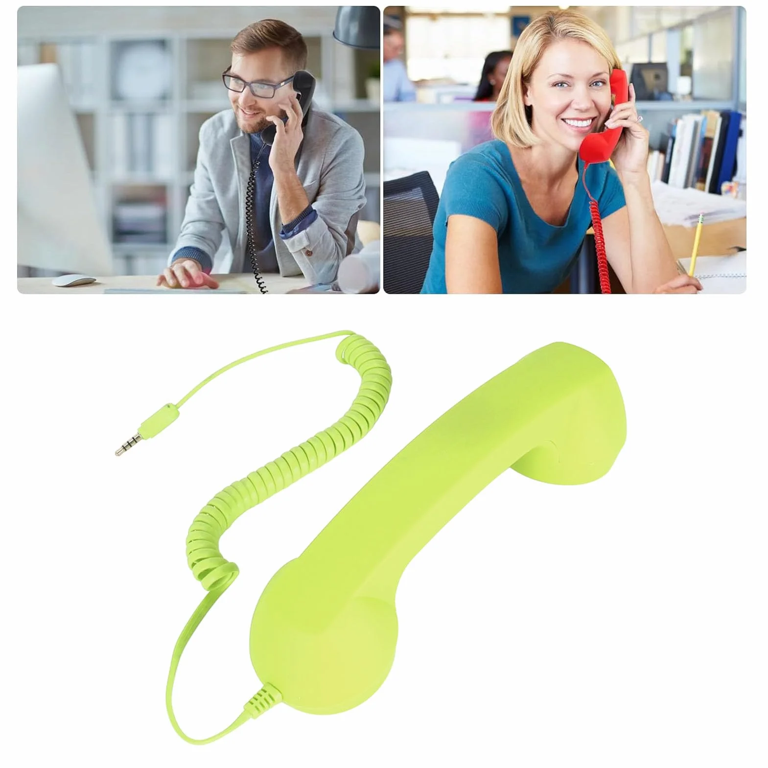 Słuchawka do Telefonu Komórkowego, Słuchawka Telefoniczna 3,5 Mm USB C Odporna na Promieniowanie, Słuchawkaa Telefonu w Stylu Retro, Ręczny Odbiornik Telefonu Komórkowego