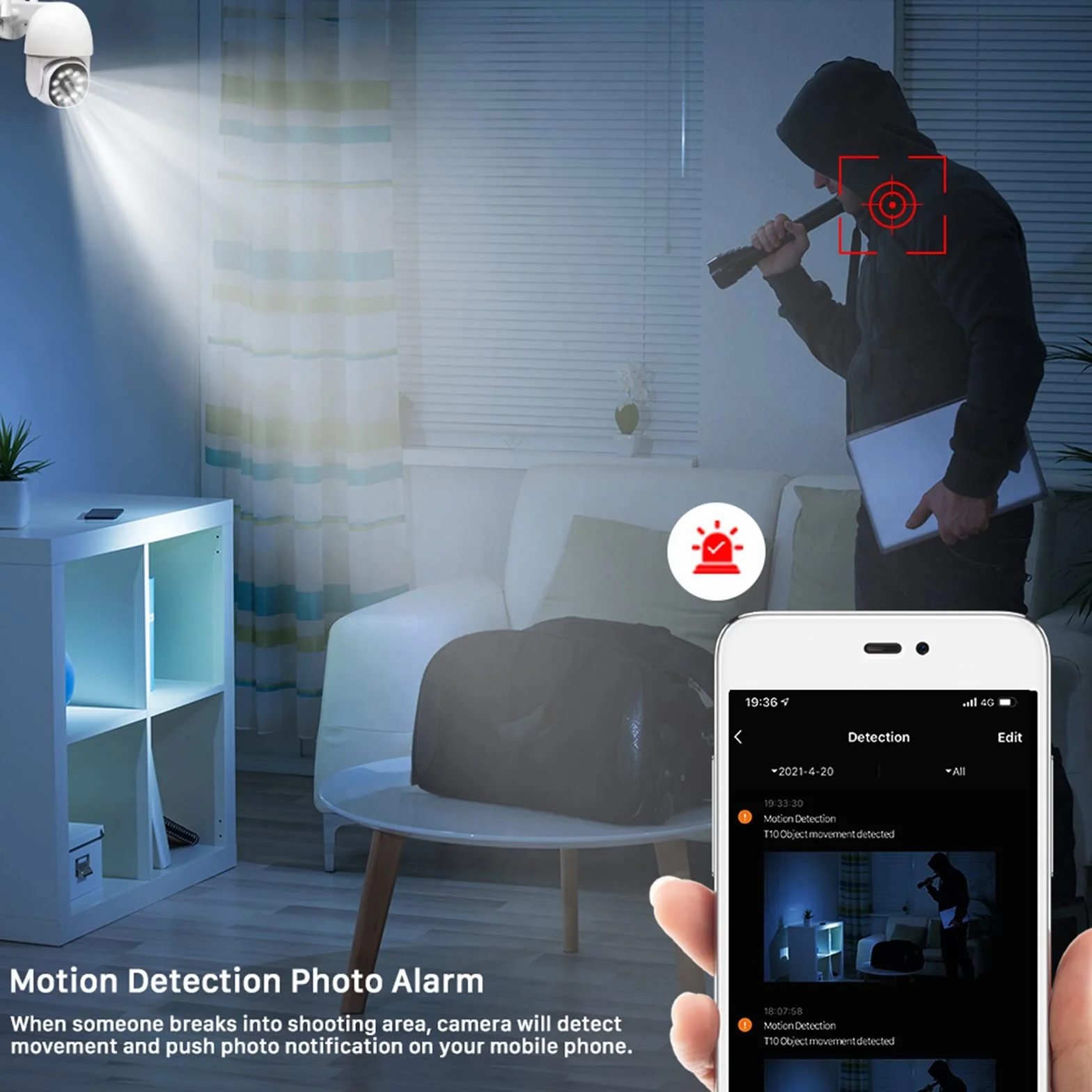 Kamera IP 3MP z 4-krotnym zoomem, WiFi Tuya Inteligentne automatyczne śledzenie domowej kamery bezpieczeństwa, kolorowy noktowizor zewnętrzny wodoodporny nadzór,Camera