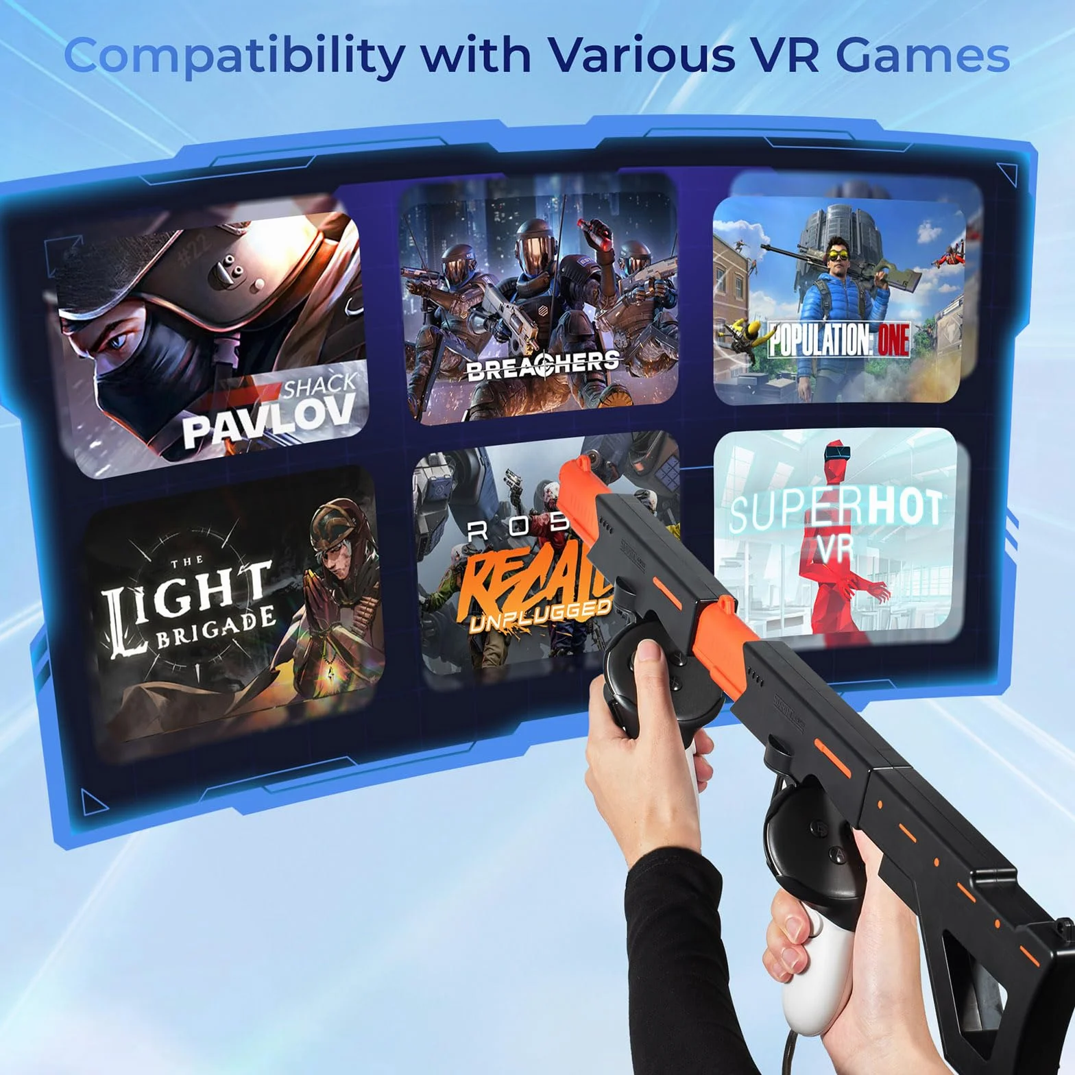 Magnetyczny uchwyt kontrolera do karabinu maszynowego/pistoletu VR do Meta Quest 3 Uchwyt Quick Release Gunstock Bracket Stand do Oculus Quest 3 Akcesoria do strzelanek