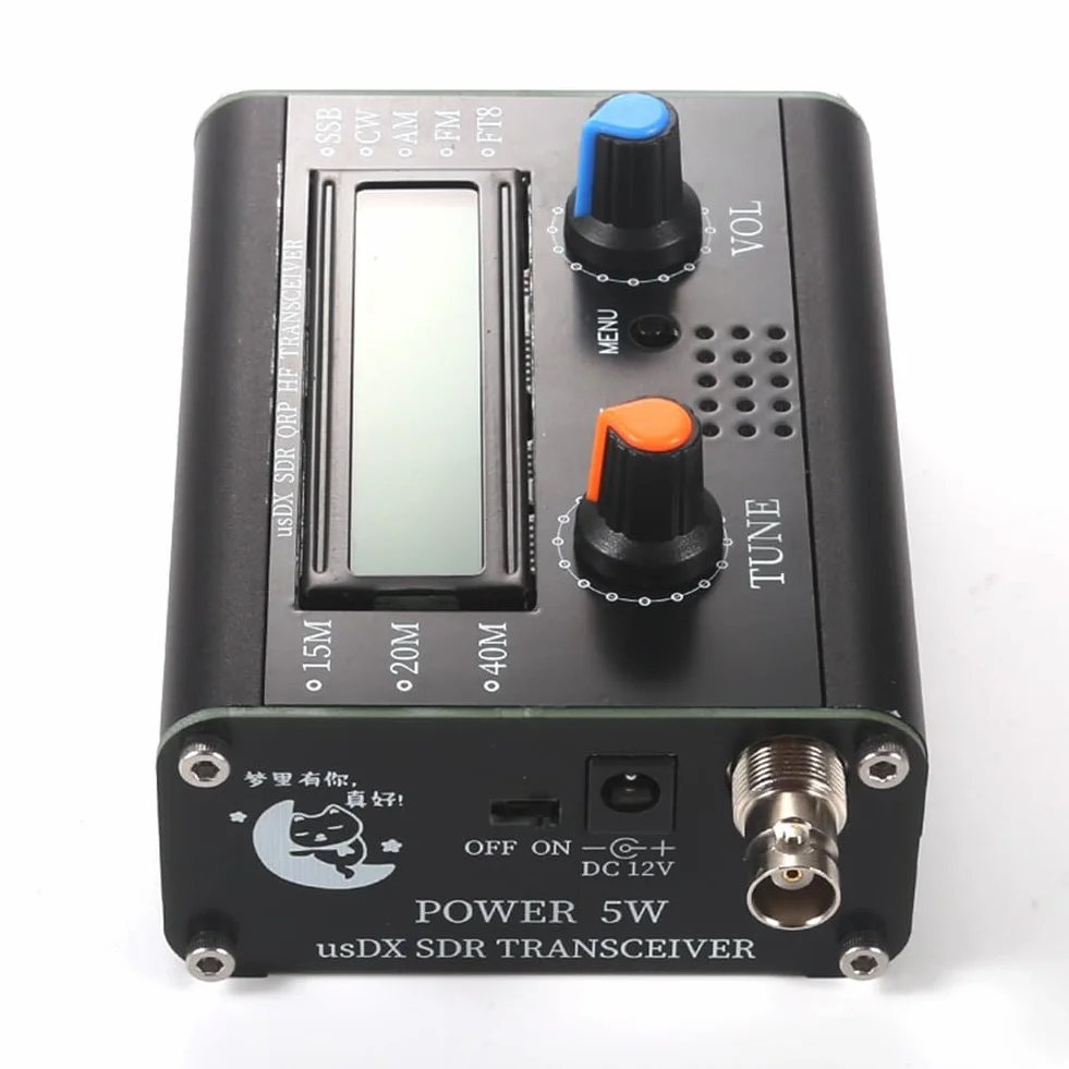 rieder Przenośny nadajnik krótkofalowy USDX SDR QRP 3-pasmowy radiotelefon z mikrofonem ręcznym