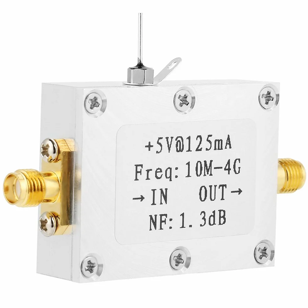 Wzmacniacz niskiego hałasu, 1 szt. wzmacniacz niskiego poziomu hałasu 21 dB Wysoki Gain LNA 0,01-4 GHZ szerokość pasma NF=1,3 dB wzmacniacz RF płyta modułu